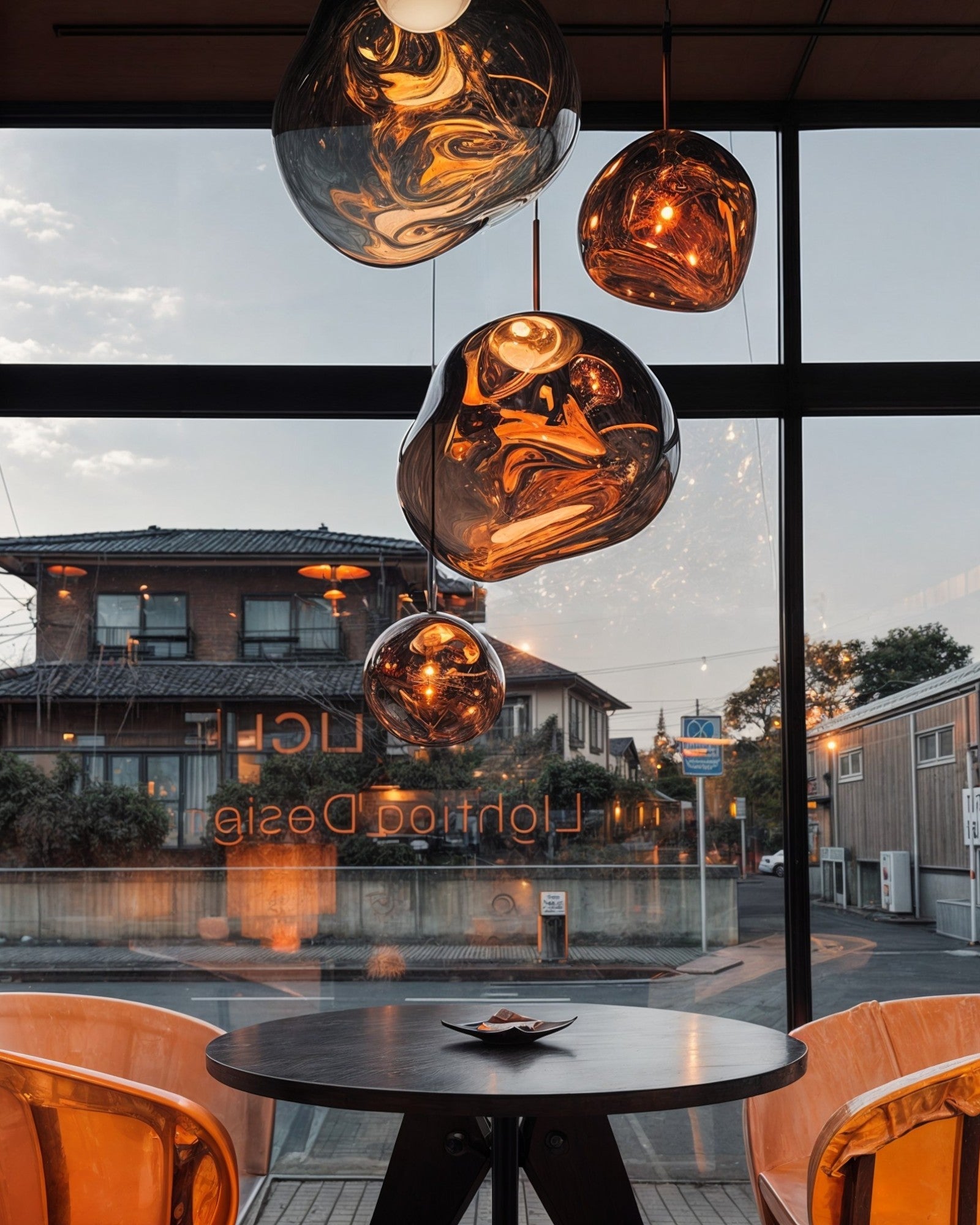 Lys Blå | Suspension LED – Design moderne en acrylique ambre