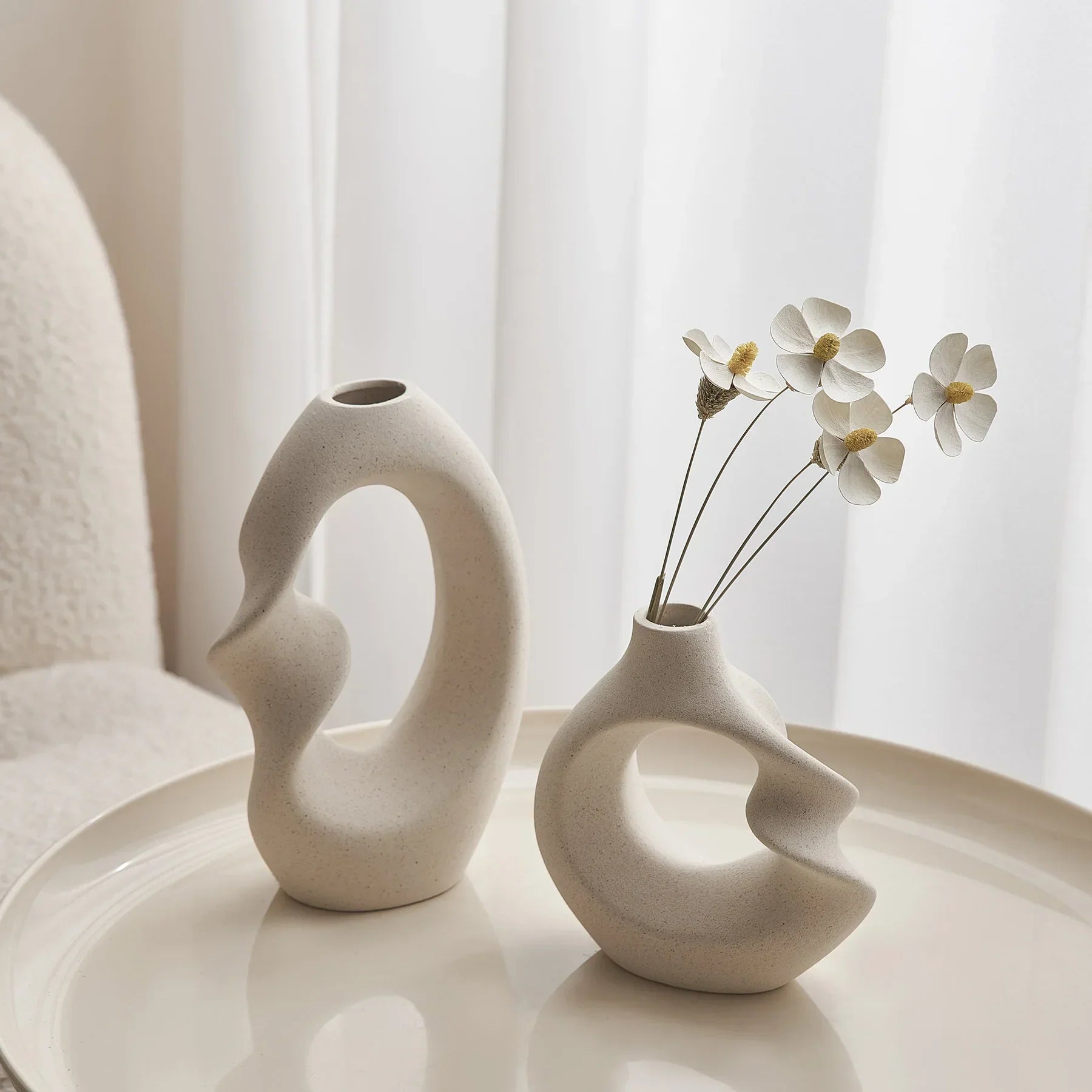 Ensemble de Vases Sculpturaux Onda