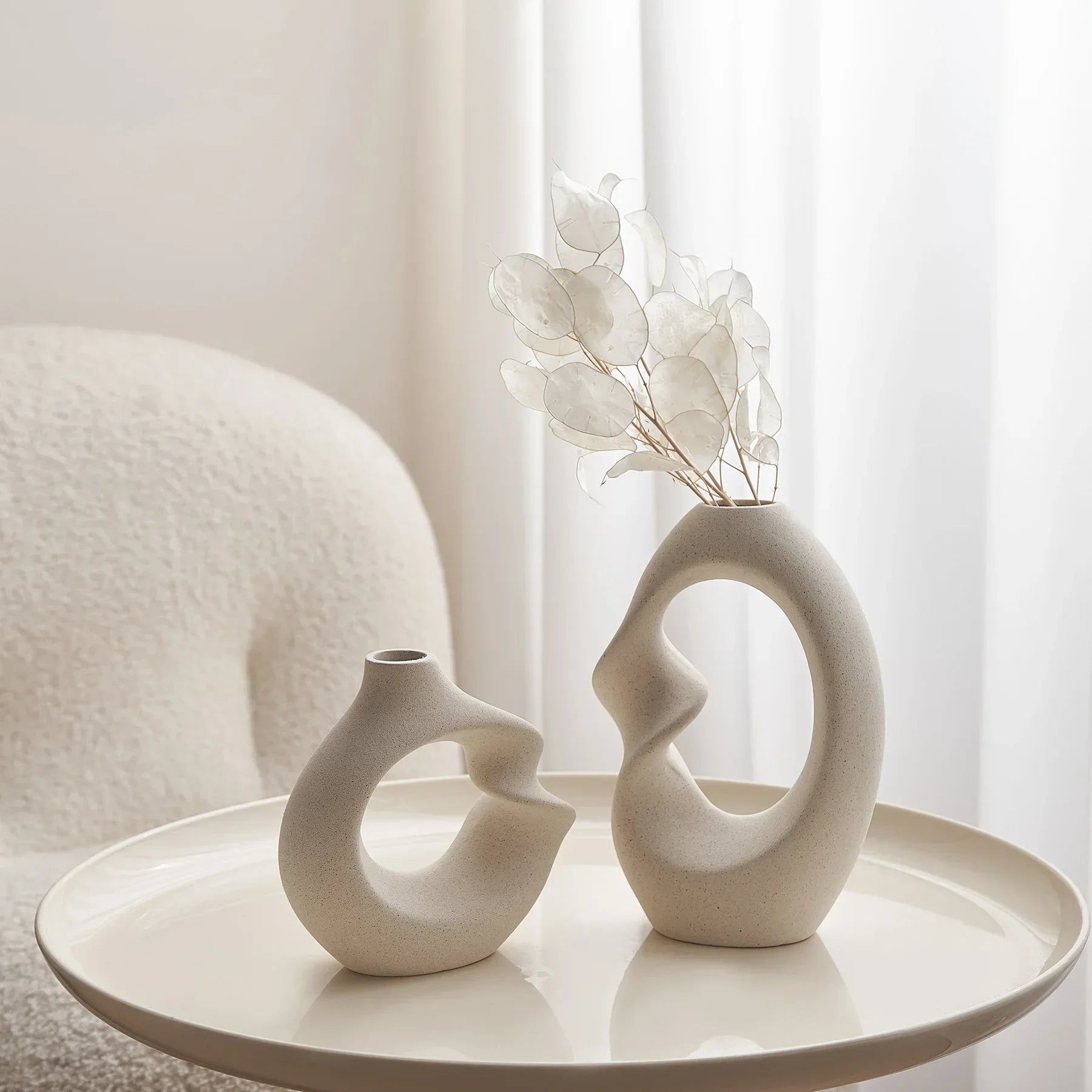 Ensemble de Vases Sculpturaux Onda