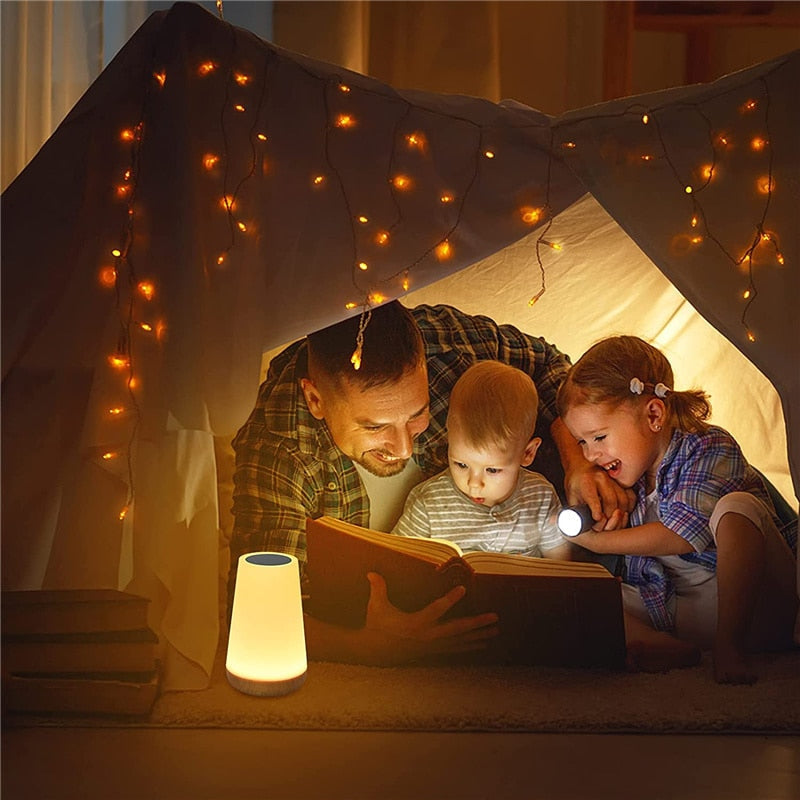 Calme Lind | Lampe de Nuit Tactile USB – Changement de Couleur – Ambiance Douce