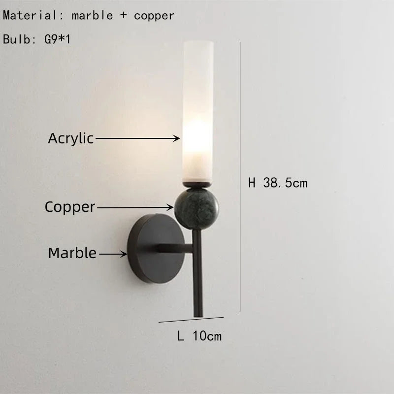 Mairme | Applique Murale en Marbre – Élégance moderne – G9 LED 5W
