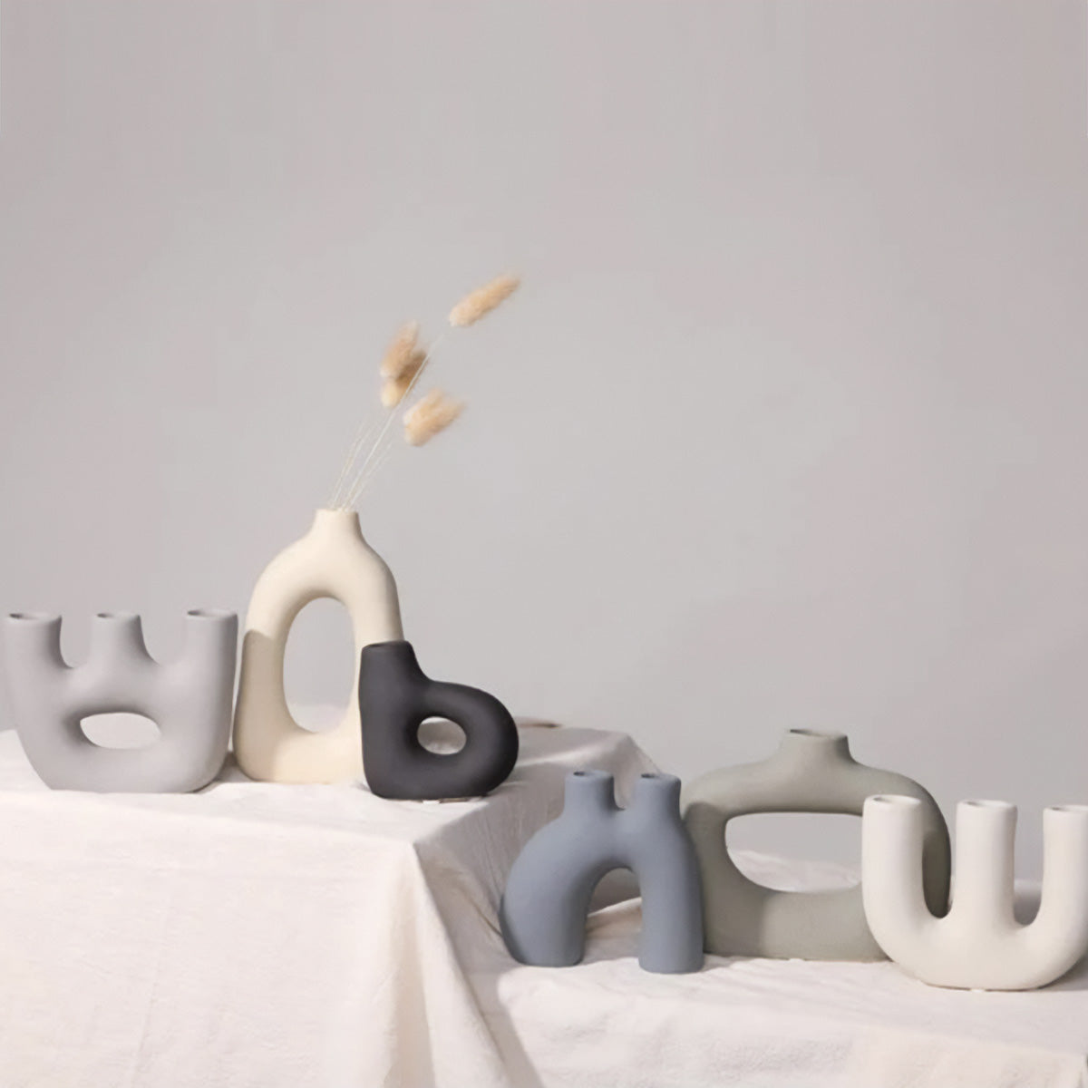 Fleur Ljus | Vase de Table en Céramique – Style Nouveau Classique – Élégance Givrée