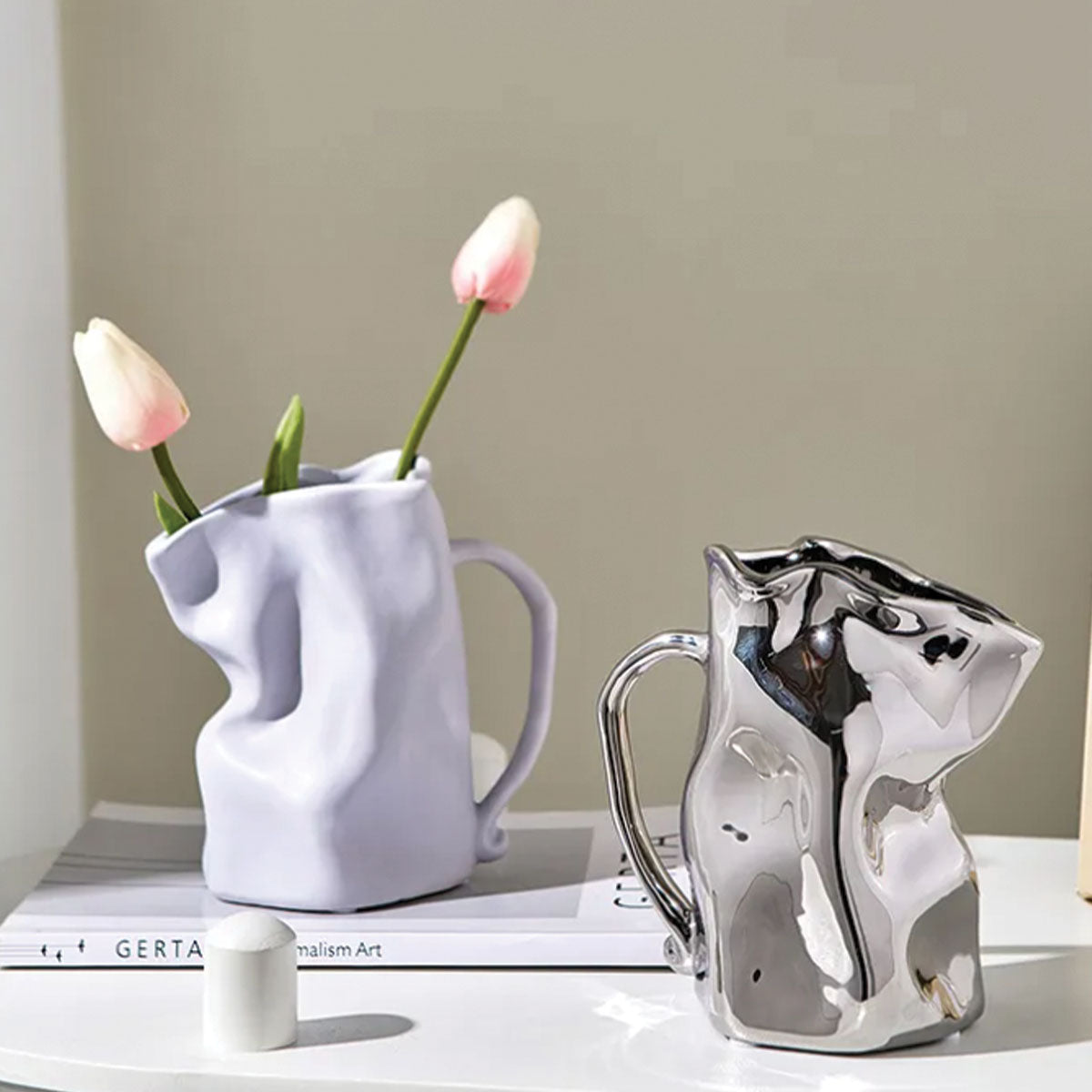 Lys Sol | Vase en tasse pliée – design élégant – multifonctionnel