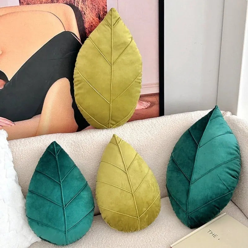 Coussin décoratif en forme de feuille de Verdaine