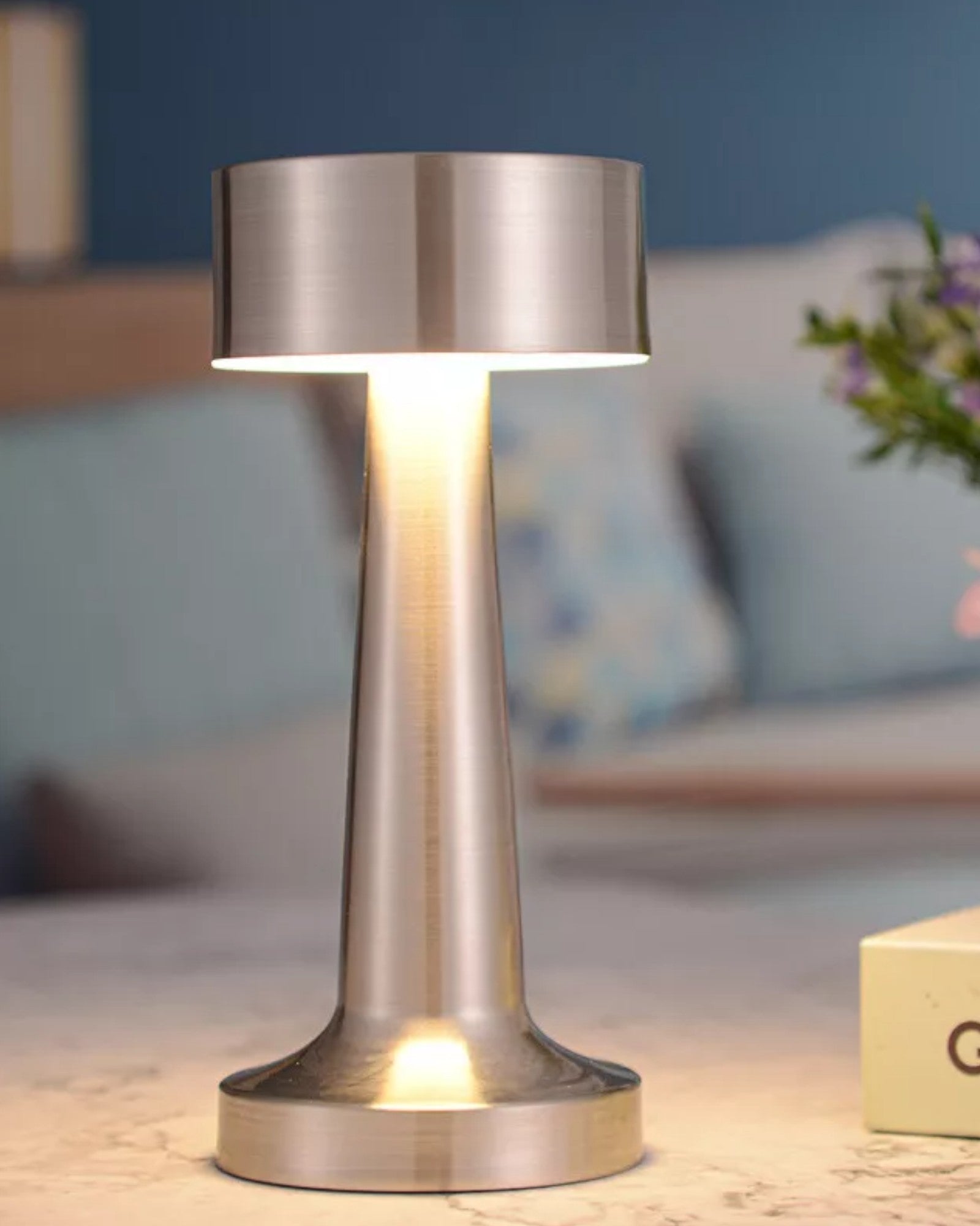 Lyslat | Lampe de table LED – Dimmable – Rechargeable – Design moderne – Acier inoxydable