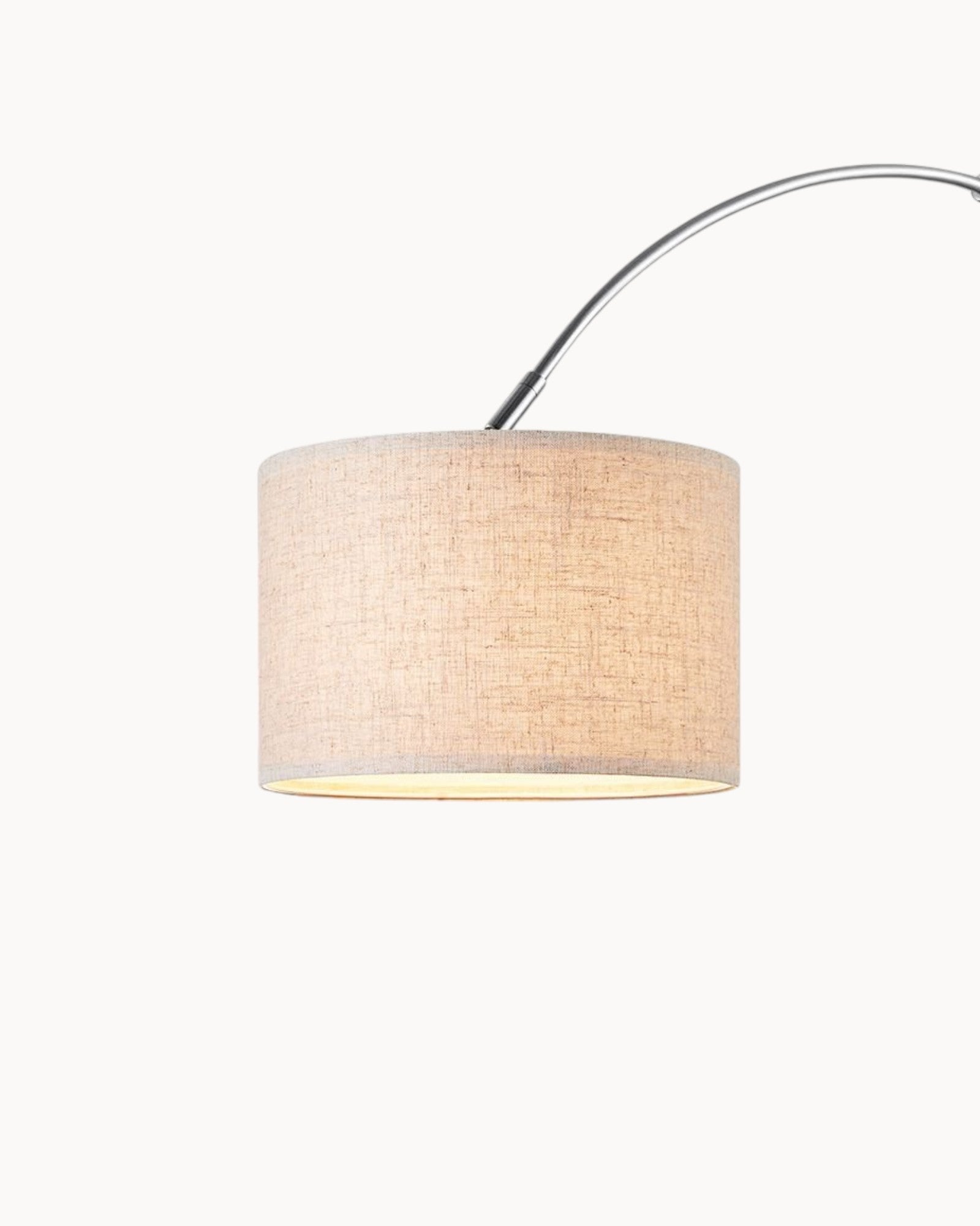 Douce Tidlos | Lampe sur pied moderne – acier brossé – abat-jour en lin
