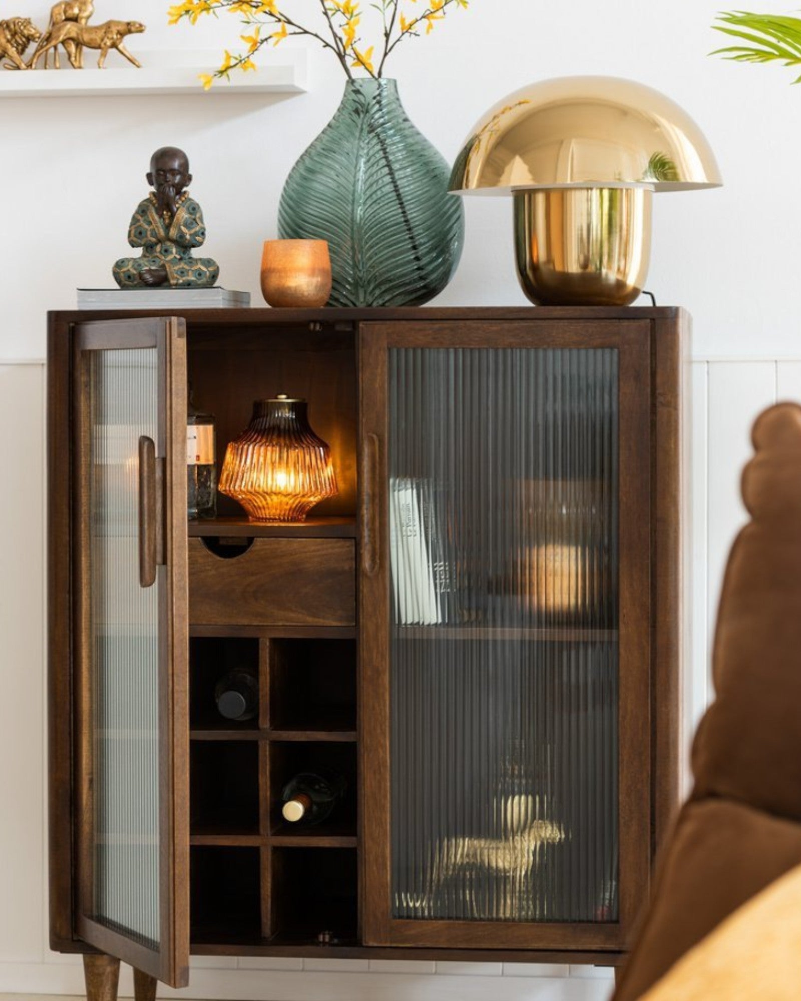 Bleu Storm | Lampe de Table en Métal – Design élégant – Éclairage chaleureux