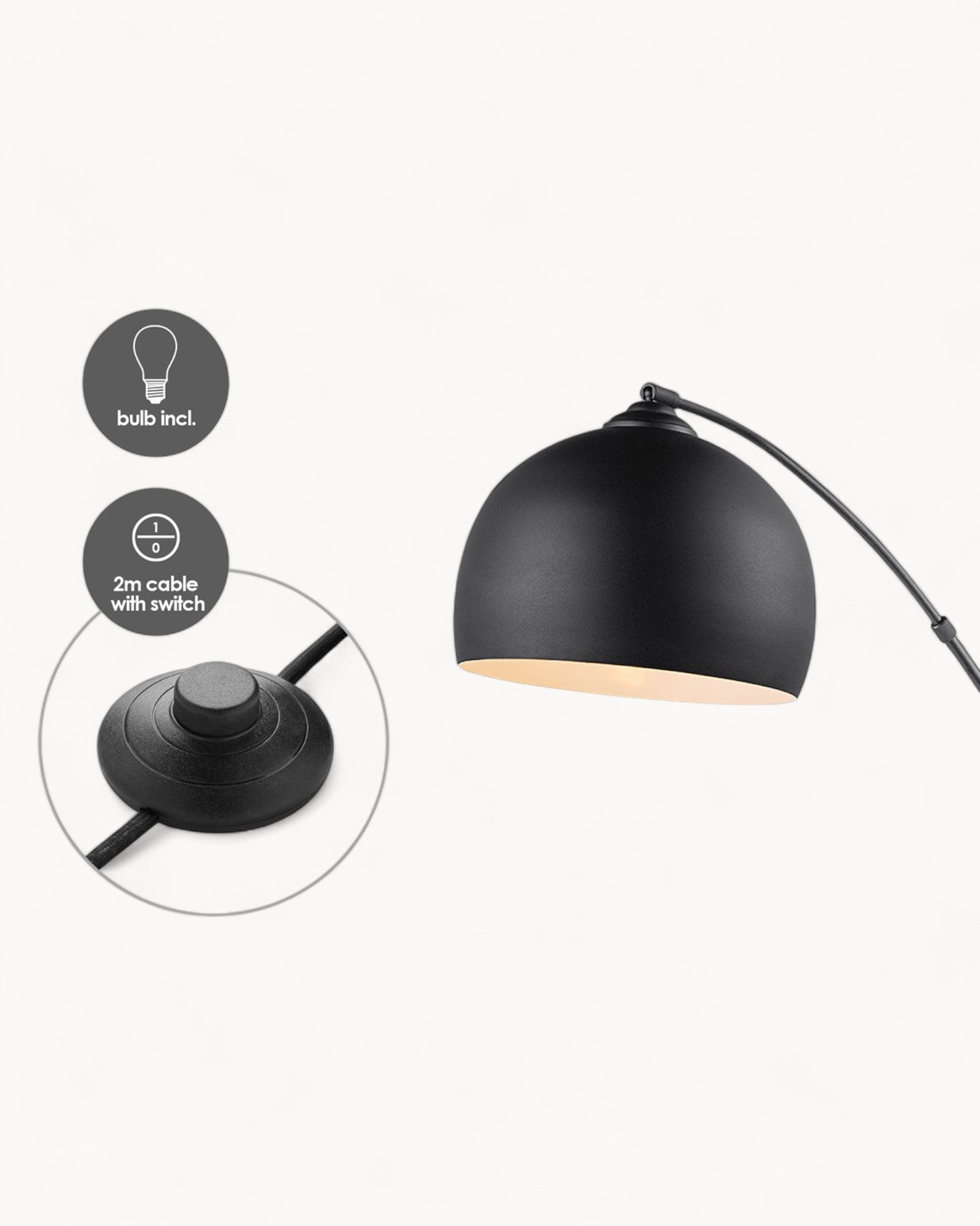 Soleil Tidlos | Lampe sur Pied Moderne – Abat-jour Réglable – Design Chic