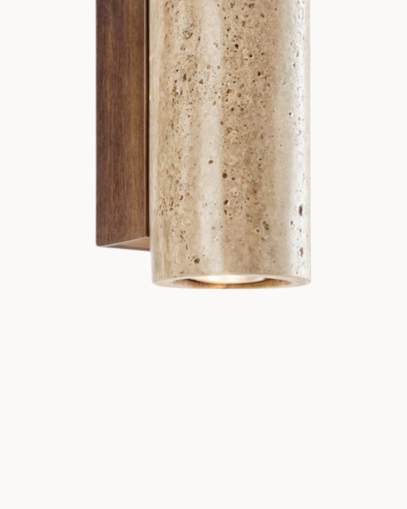 Douce Lind | Applique en Pierre Naturelle – Socle en Bois – Design Élégant