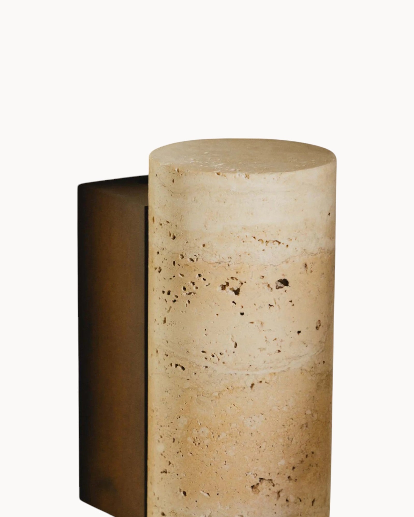 Douce Lind | Applique en Pierre Naturelle – Socle en Bois – Design Élégant