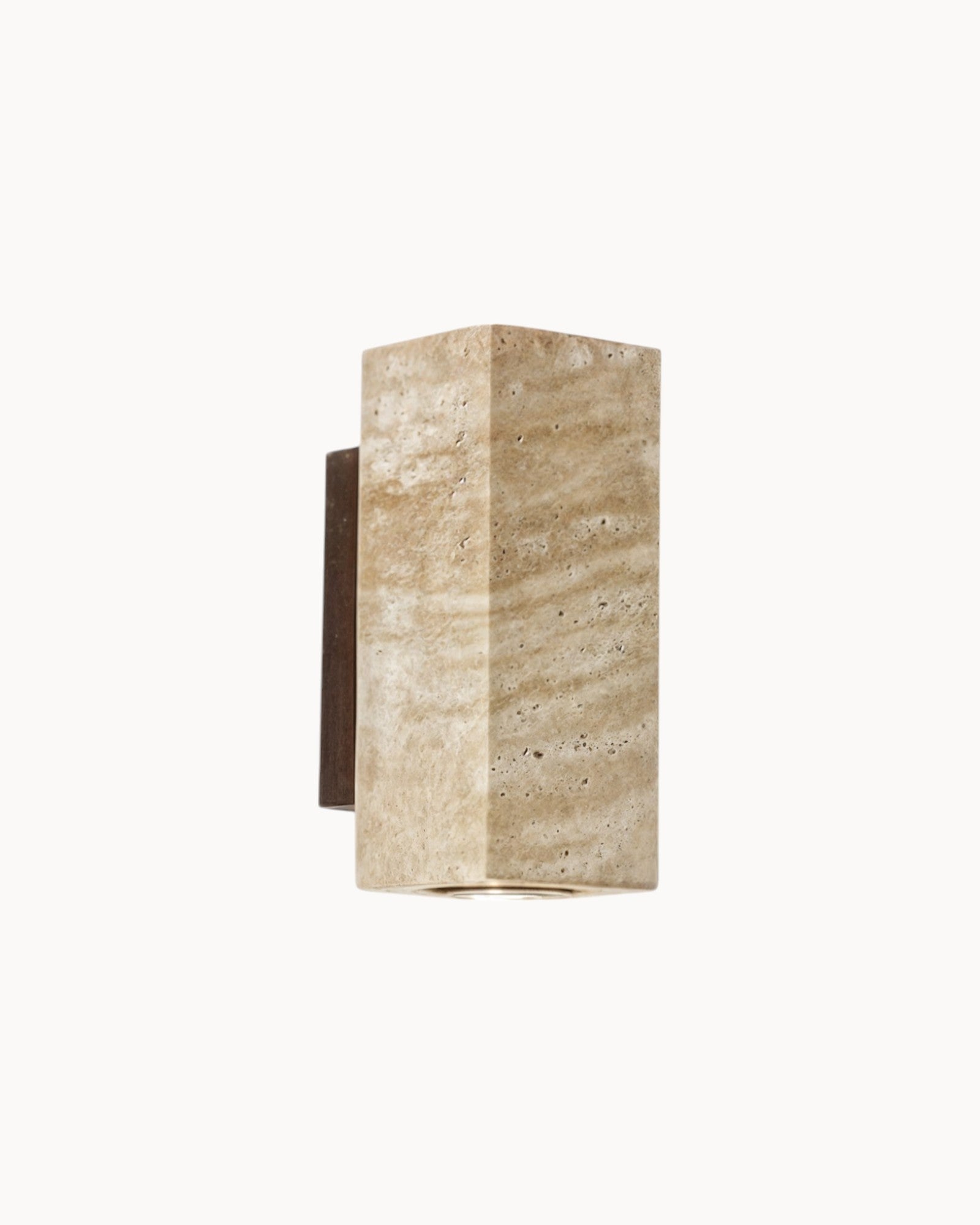 Douce Lind | Applique en Pierre Naturelle – Socle en Bois – Design Élégant