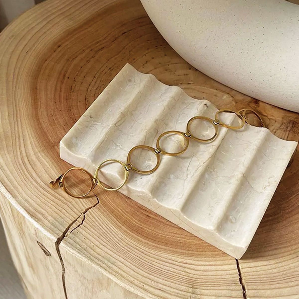 Norord | Plateau en pierre – design strié – élégance naturelle