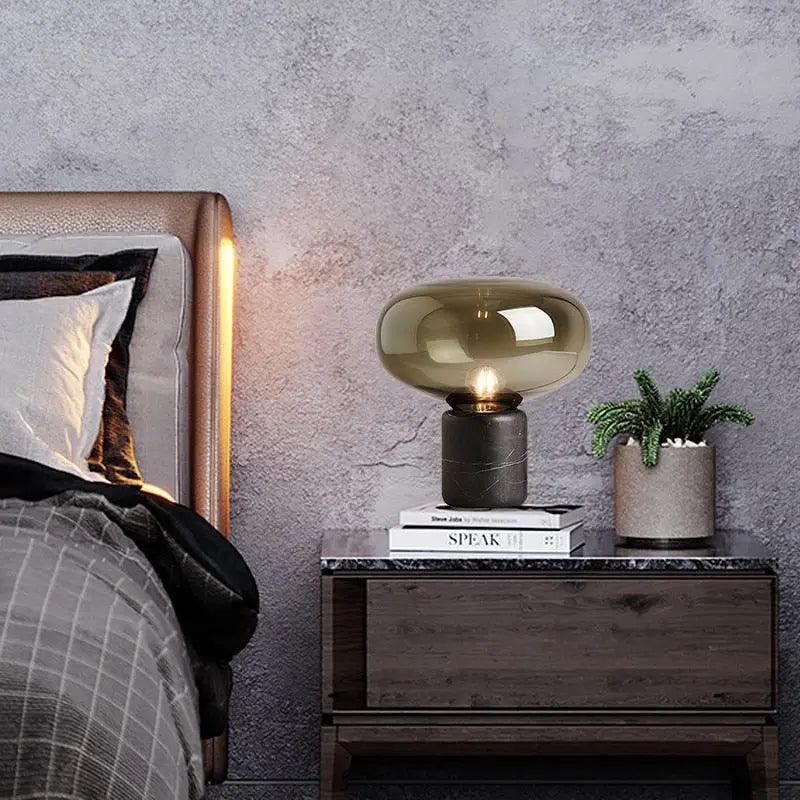 Varind | Lampe en verre ambre – design élégant – ambiance chaleureuse