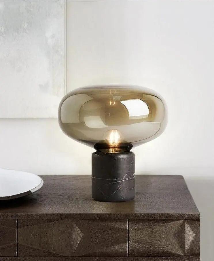 Varind | Lampe en verre ambre – design élégant – ambiance chaleureuse