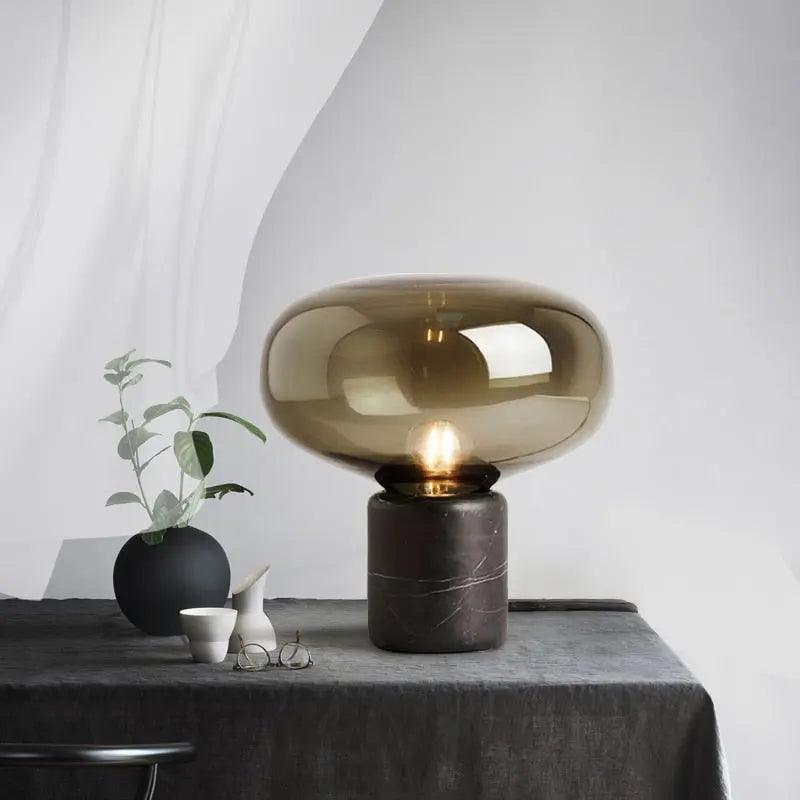 Varind | Lampe en verre ambre – design élégant – ambiance chaleureuse