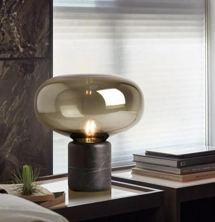 Varind | Lampe en verre ambre – design élégant – ambiance chaleureuse