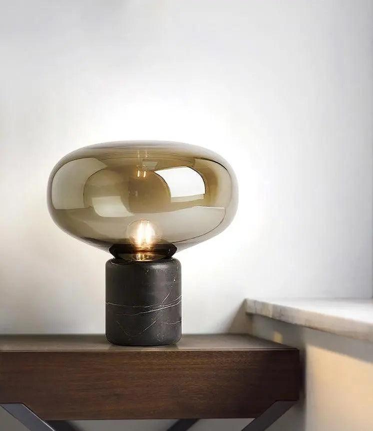 Varind | Lampe en verre ambre – design élégant – ambiance chaleureuse