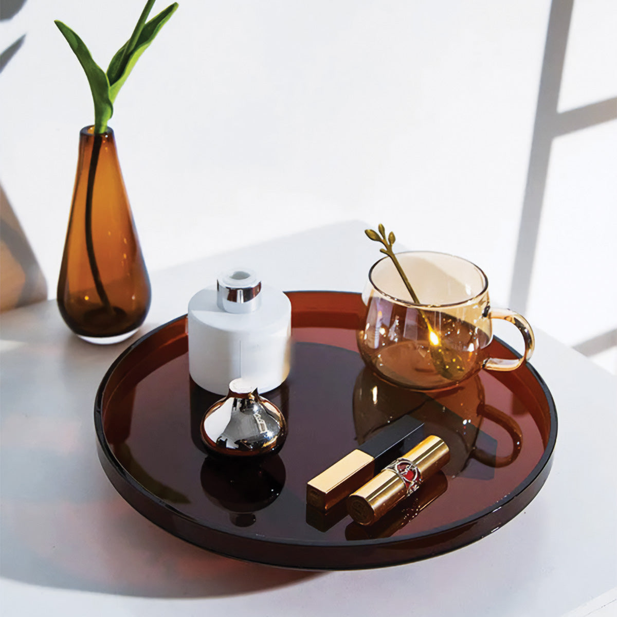 Éclat Snö | Plateau de service en acrylique – moderne & élégant
