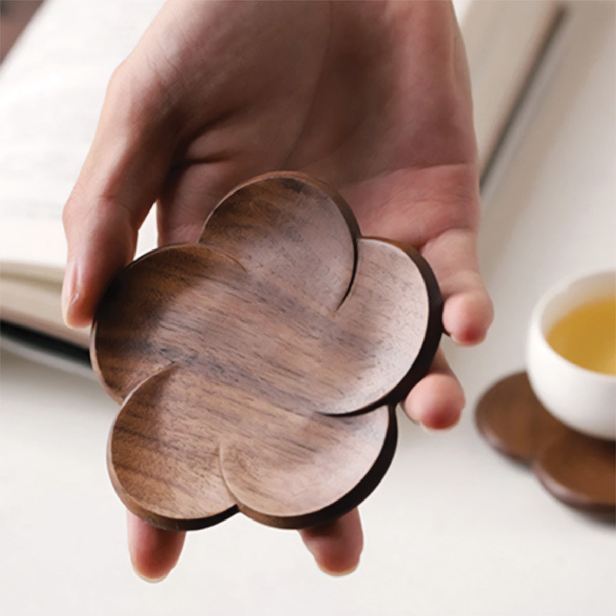 Brume Skon | Sous-verres en noyer – élégance naturelle – protection chic