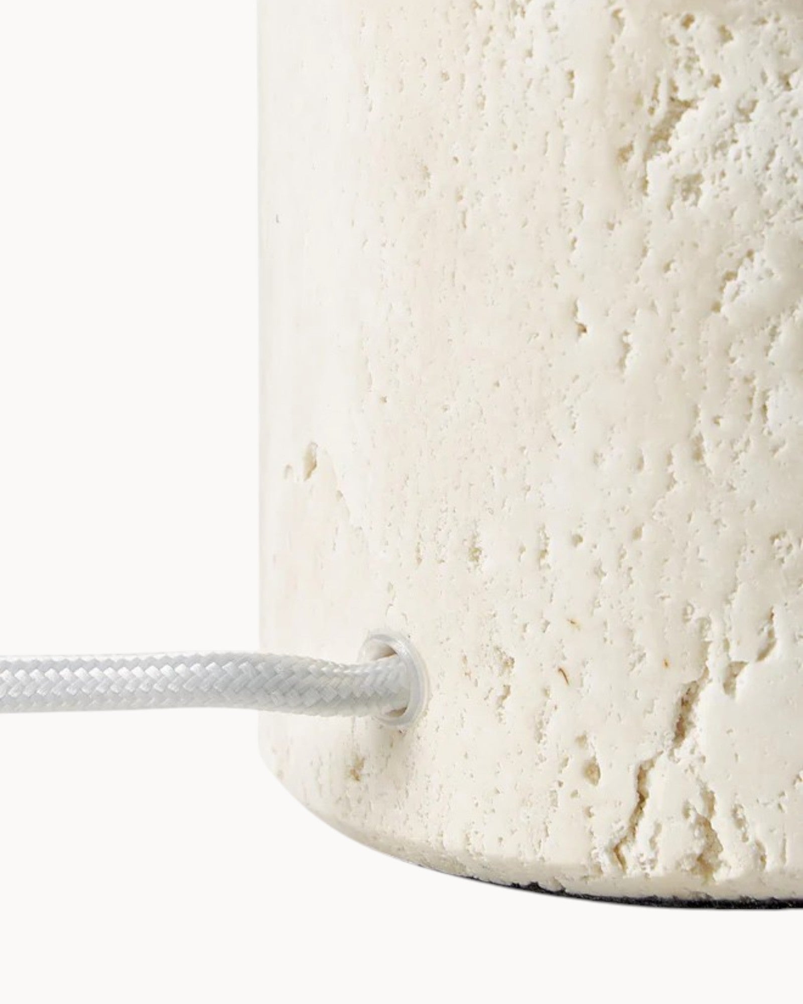 Mateil | Lampe de table élégante – verre blanc et marbre brun – Ø32cm