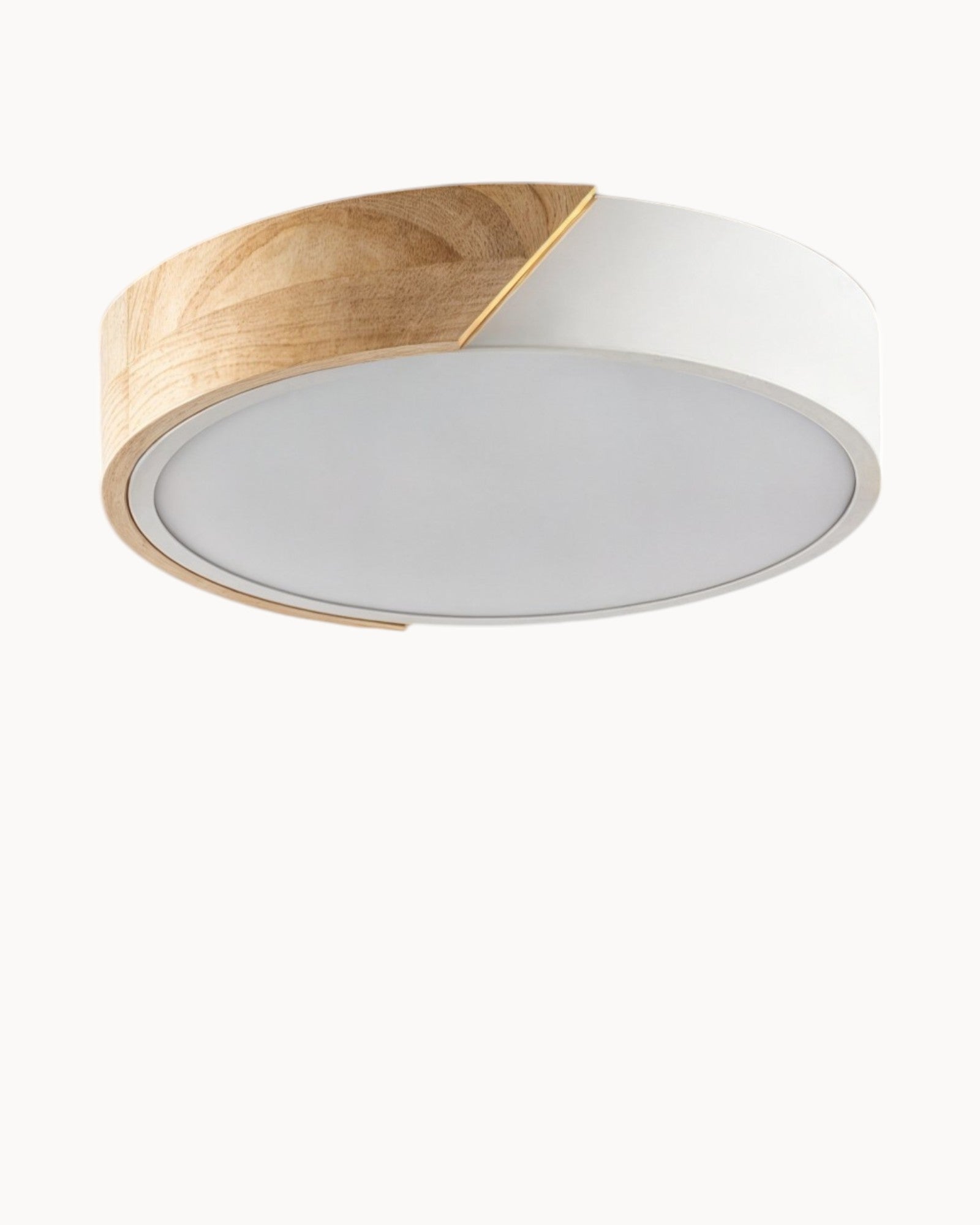 Neige Nord | Lampe de plafond LED – Bois et fer – CCT réglable