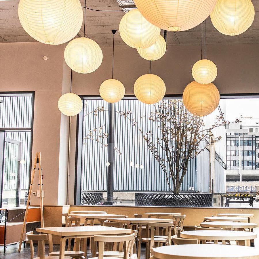 Solerg | Suspension en papier de riz – lumière chaude – design japonais