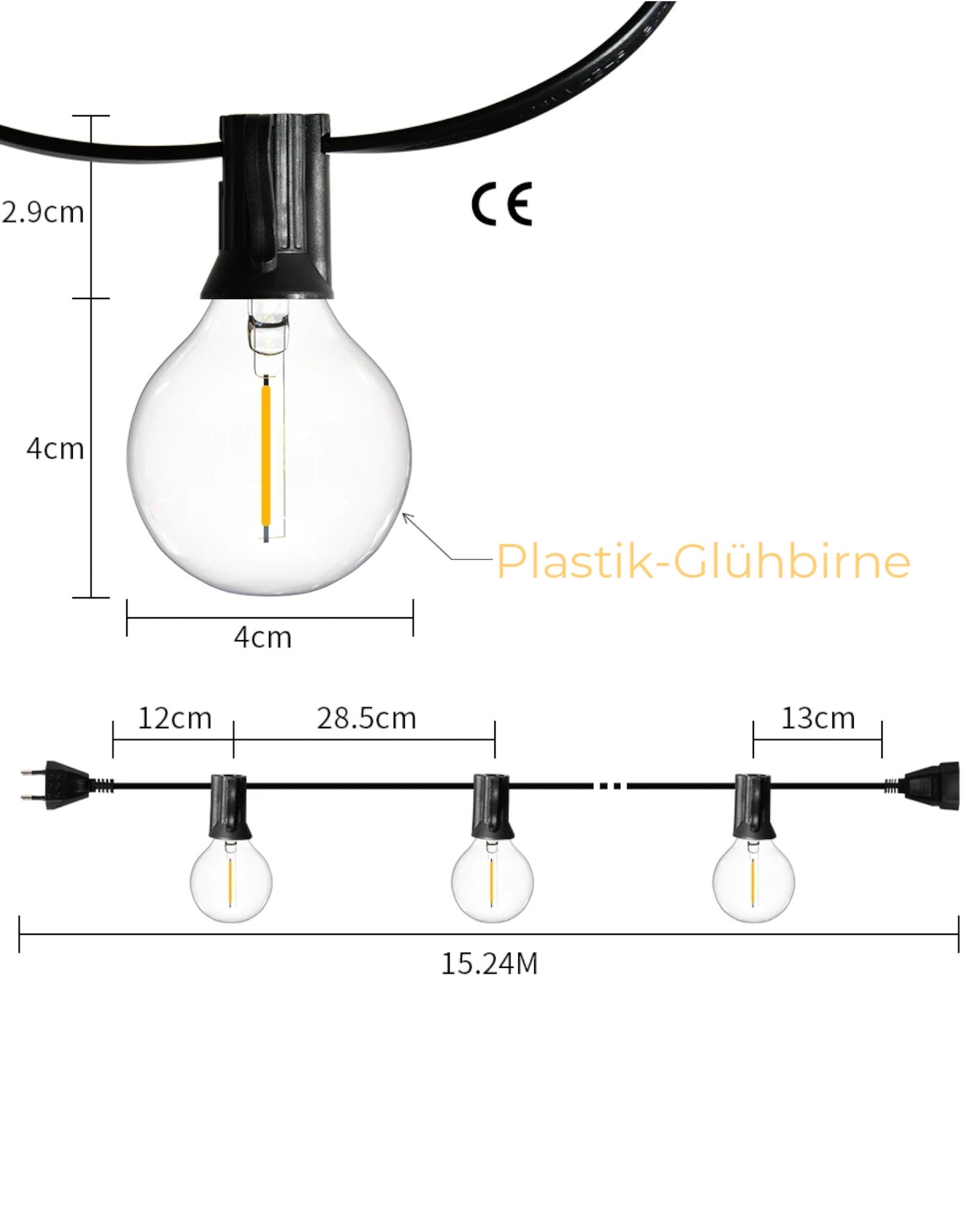 Bleord | Guirlande LED étanche – Blanc chaud – dimmable – 150m