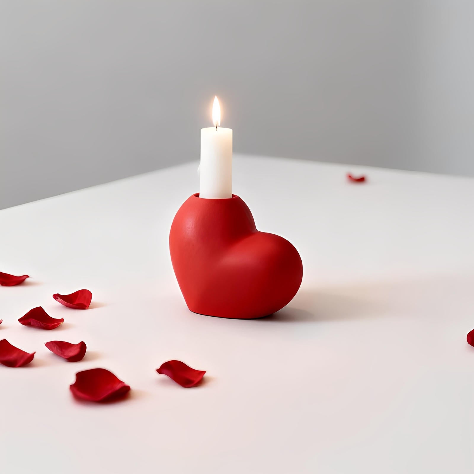 Bougeoir en Céramique en Forme de Cœur