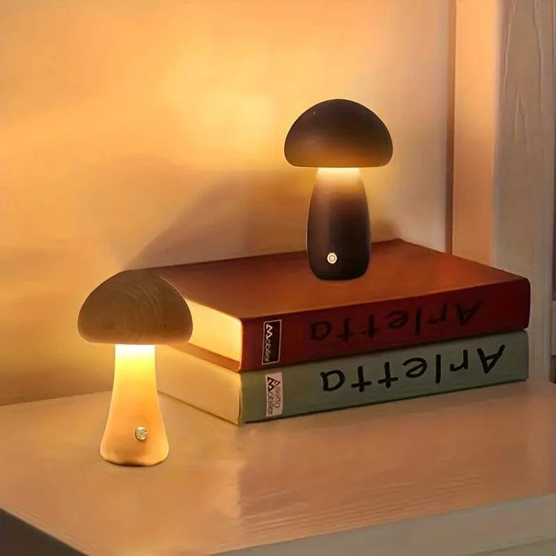Berjus | Lampe de table sans fil – bois & mousse – dimmable