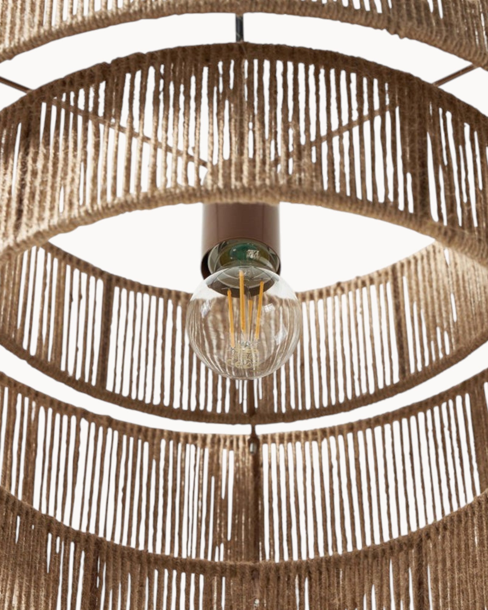 Éclhem | Suspension en jute – design naturel – Ø30 cm, H45 cm