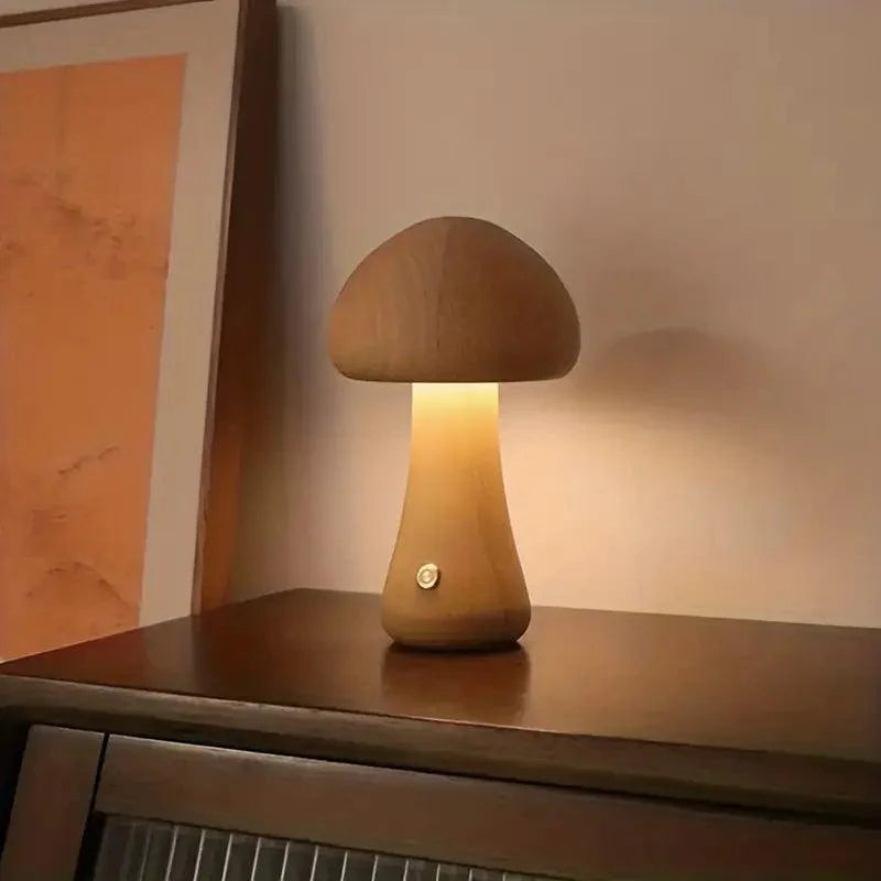 Berjus | Lampe de table sans fil – bois & mousse – dimmable
