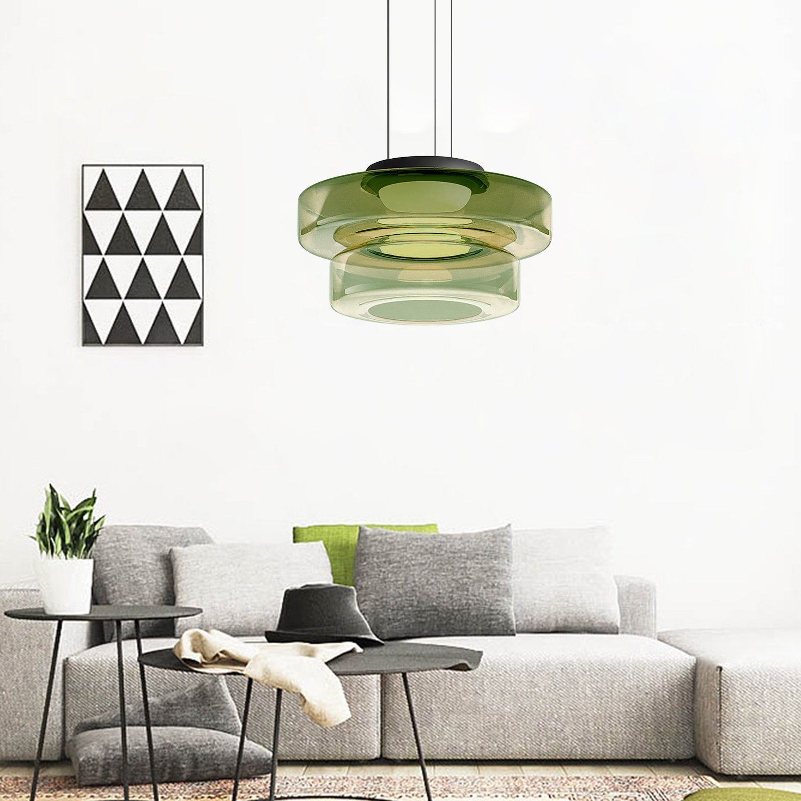 Linisk | Suspension en verre moderne - câble réglable - LED 12W