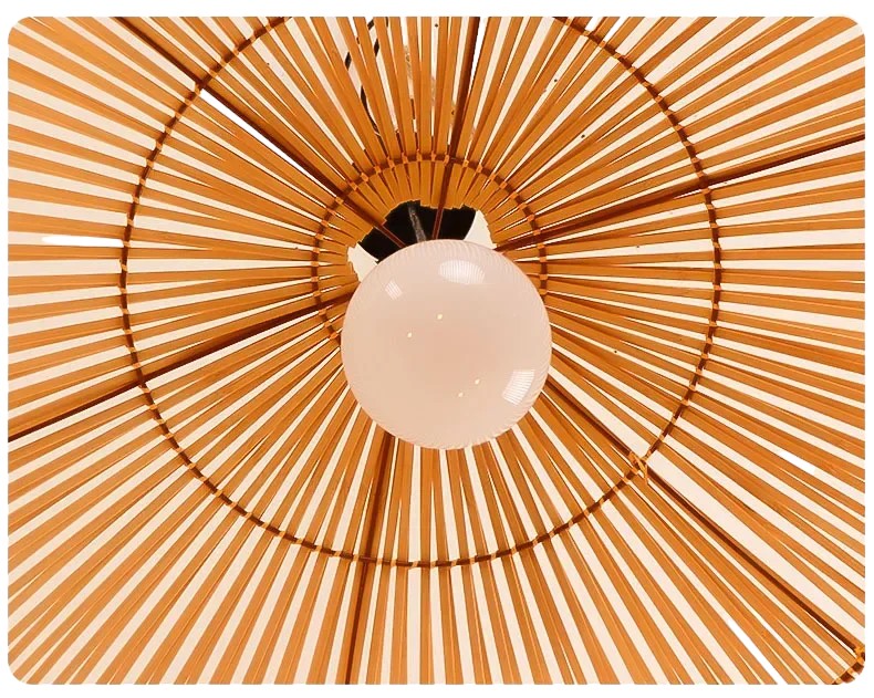 Vendin | Suspension en rotin – style contemporain – ampoule LED compatible