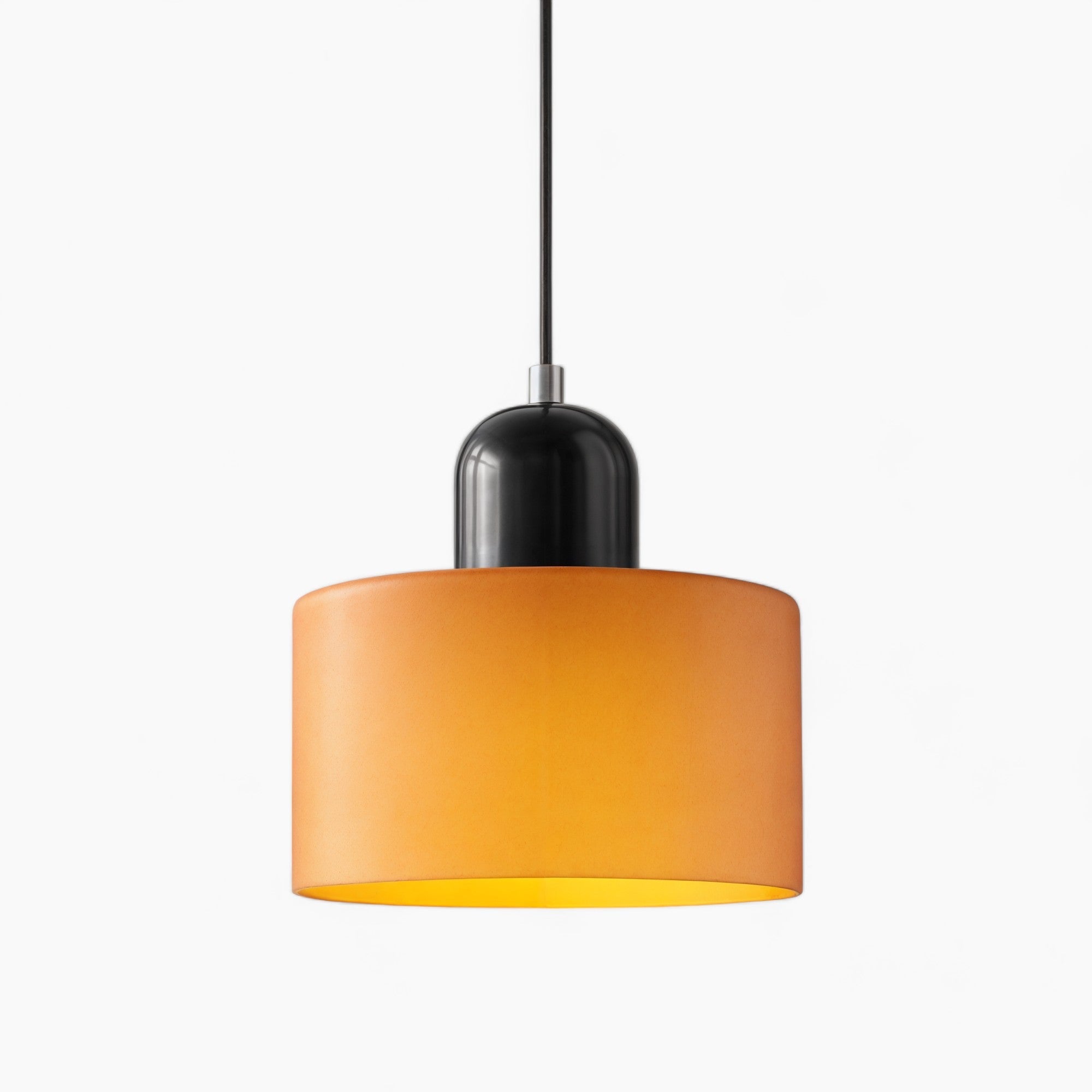 Neison | Suspension en verre orange – réglable en hauteur – moderne
