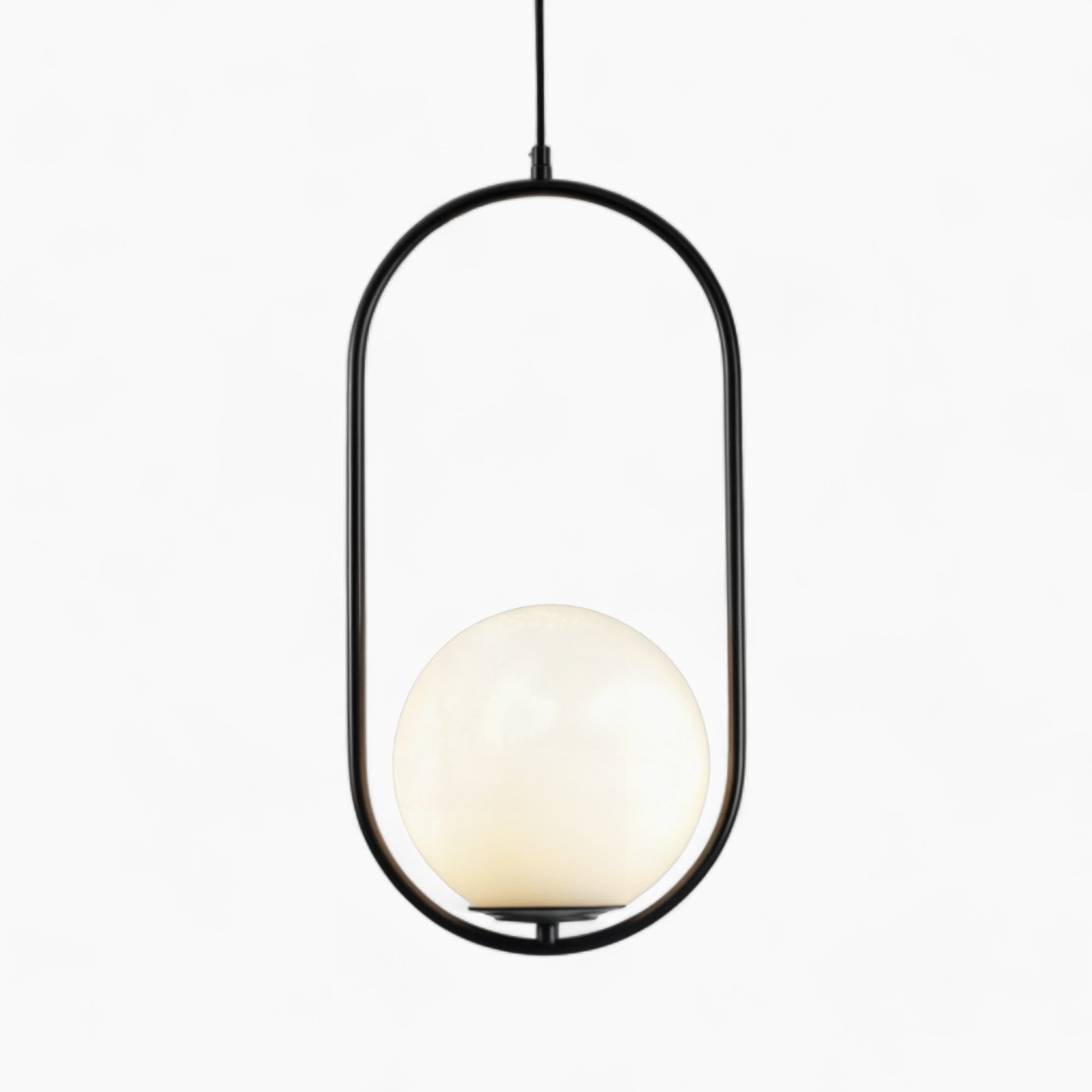 Linge Lind | Suspension réglable – cadre doré – abat-jour en verre