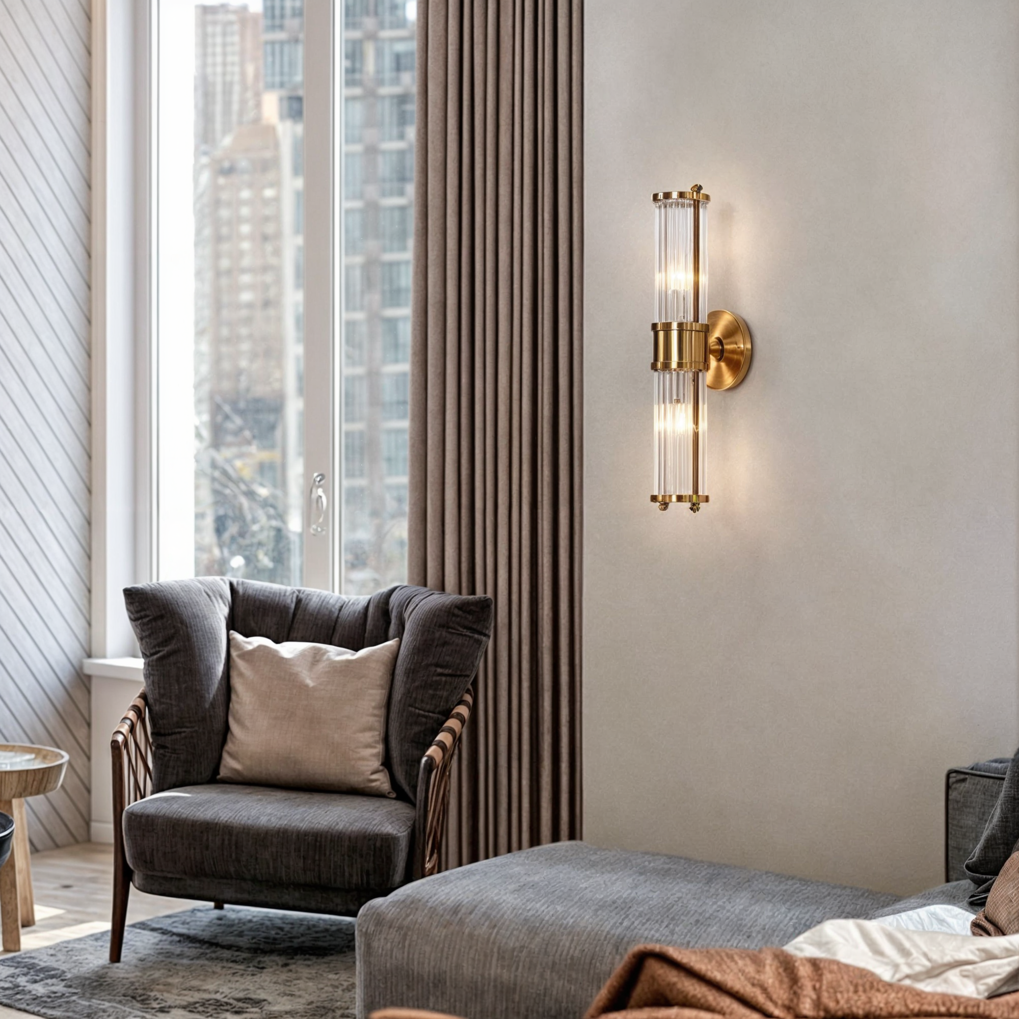 Calme Berg | Appliques Murales de Luxe – Cristal et Cuivre – Style Moderne