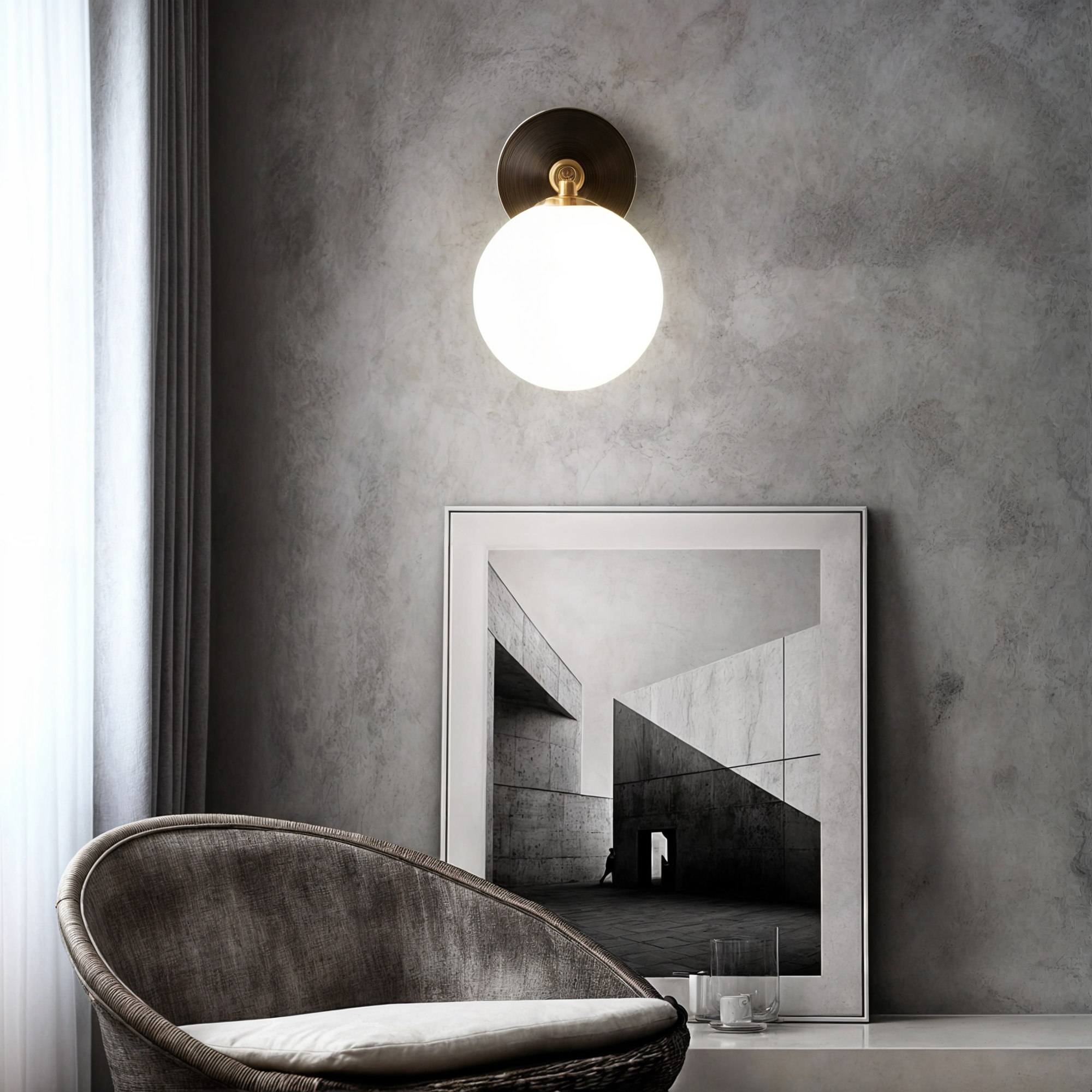 Lumi Blå | Applique murale moderne en cuivre – lumière chaude/froide – certifiée RoHS