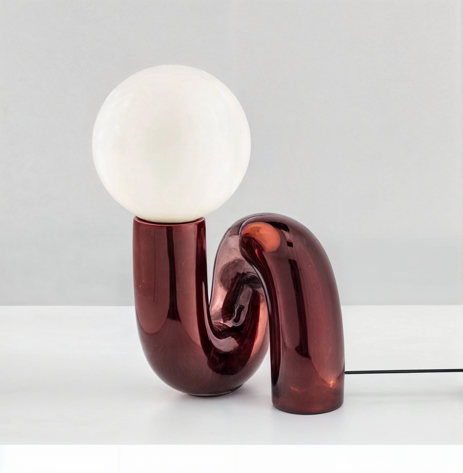 Neige Ljus | Lampe de table LED – abat-jour en verre – design moderne
