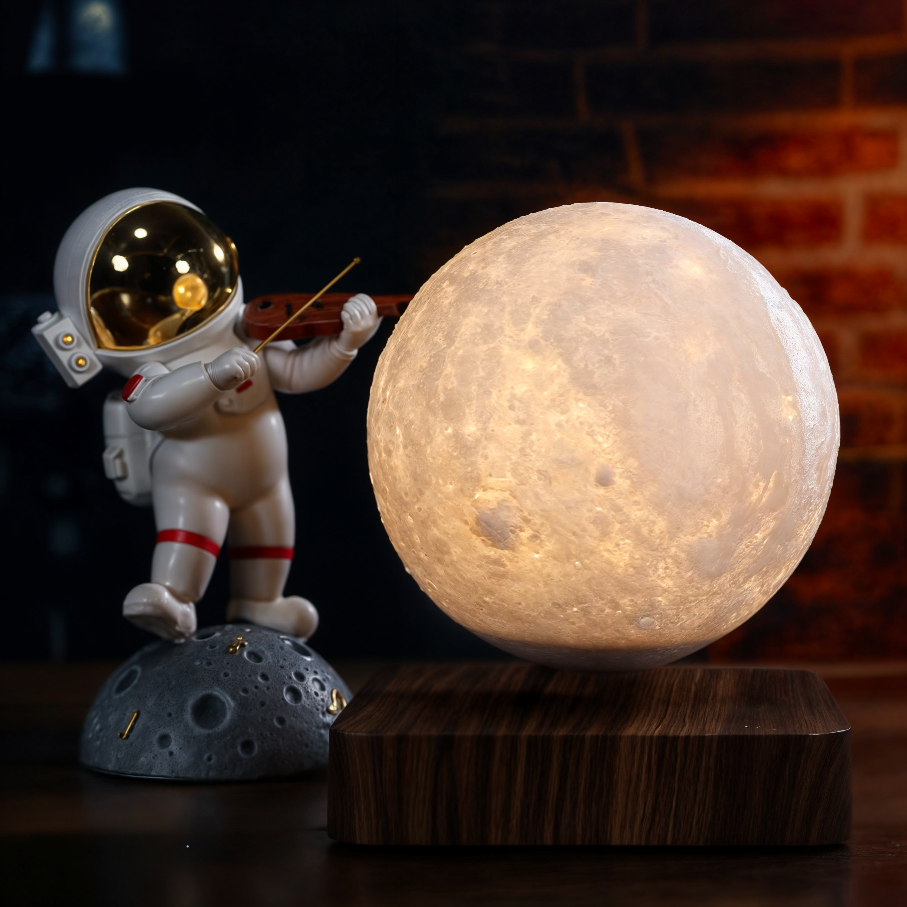Skoumi | Lampe Lunaire Flottante – LED 3D tactile & télécommande