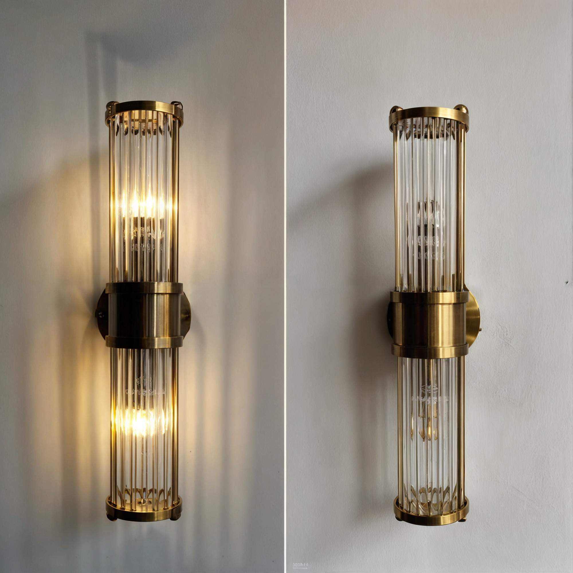 Calme Berg | Appliques Murales de Luxe – Cristal et Cuivre – Style Moderne