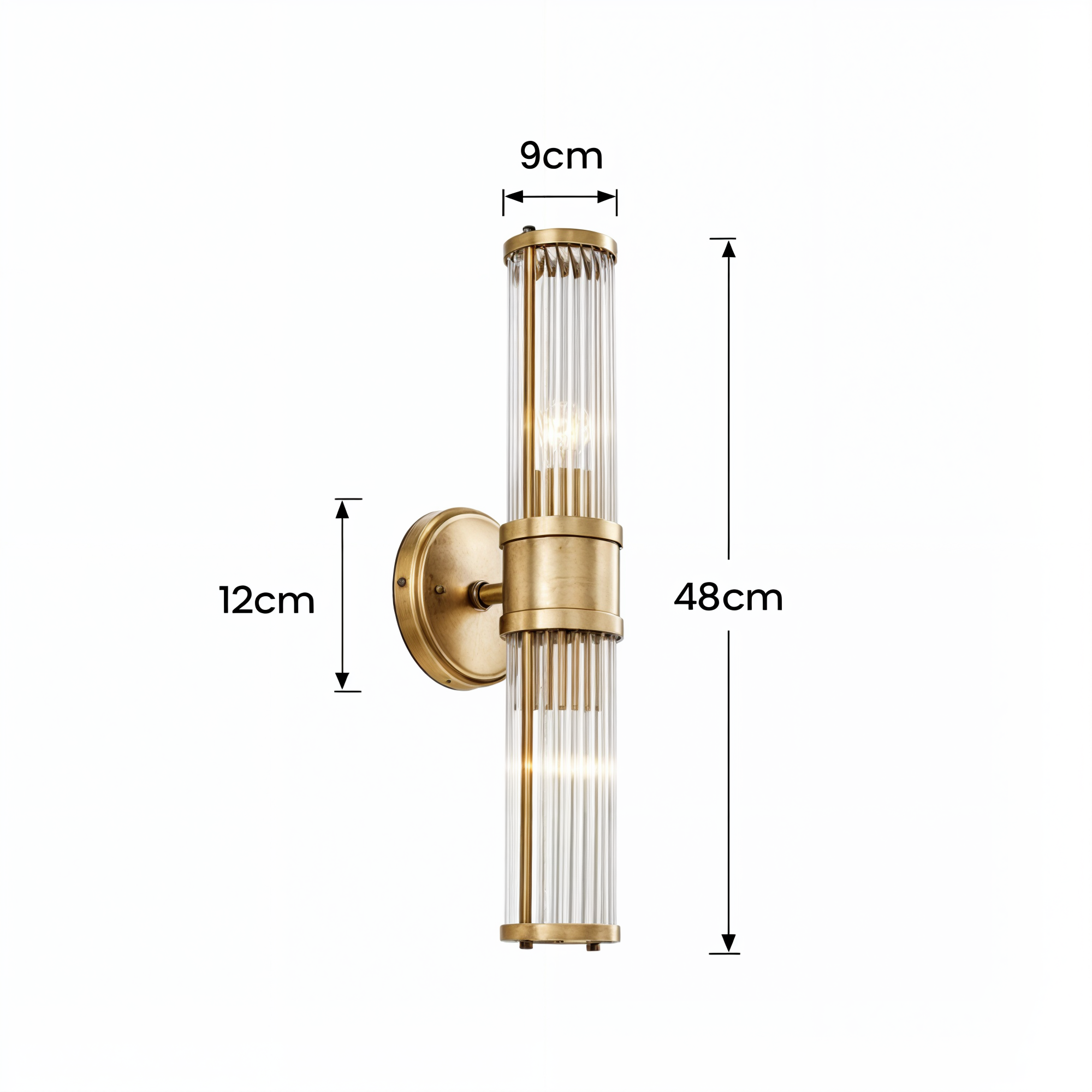 Calme Berg | Appliques Murales de Luxe – Cristal et Cuivre – Style Moderne