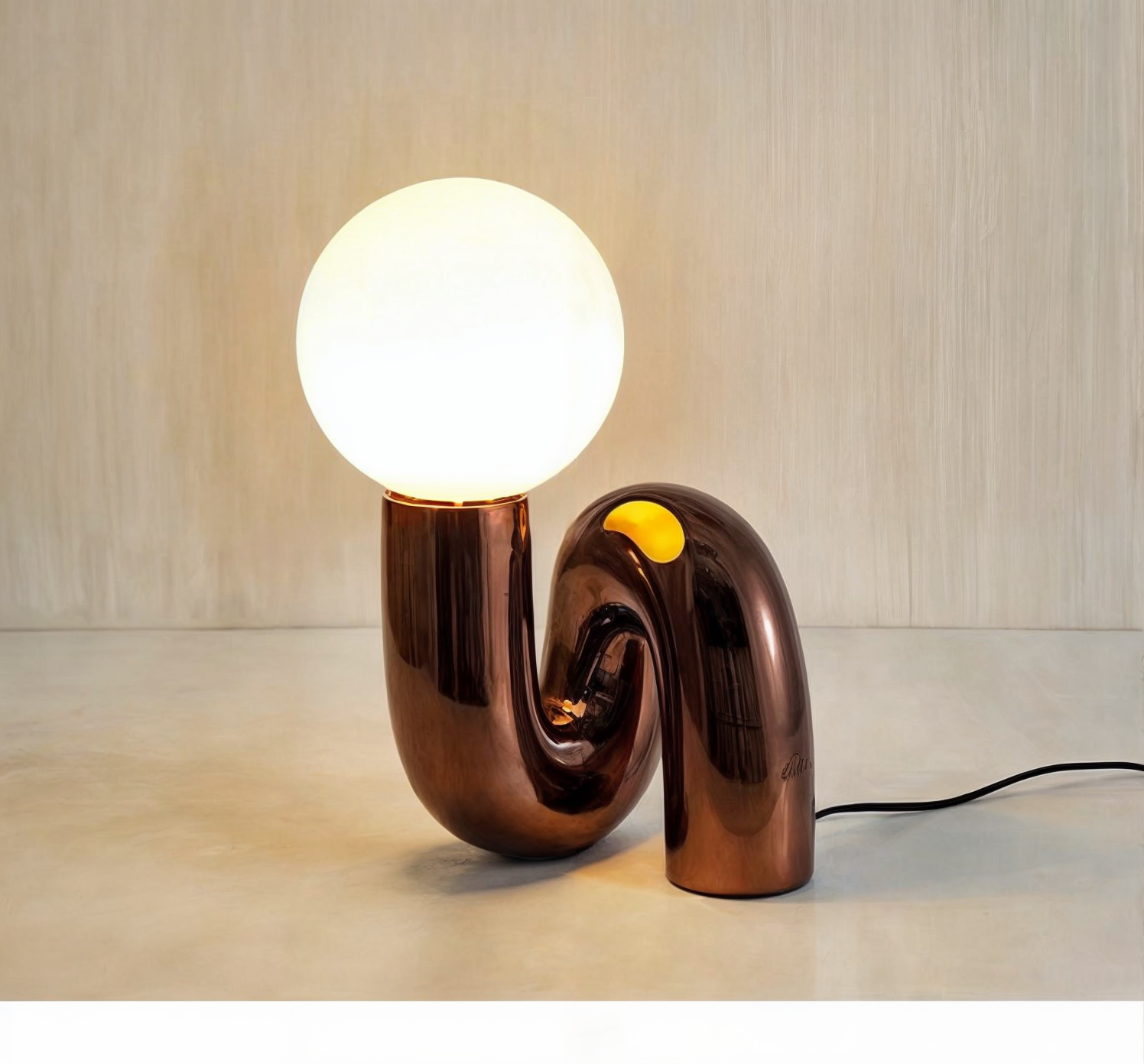 Neige Ljus | Lampe de table LED – abat-jour en verre – design moderne