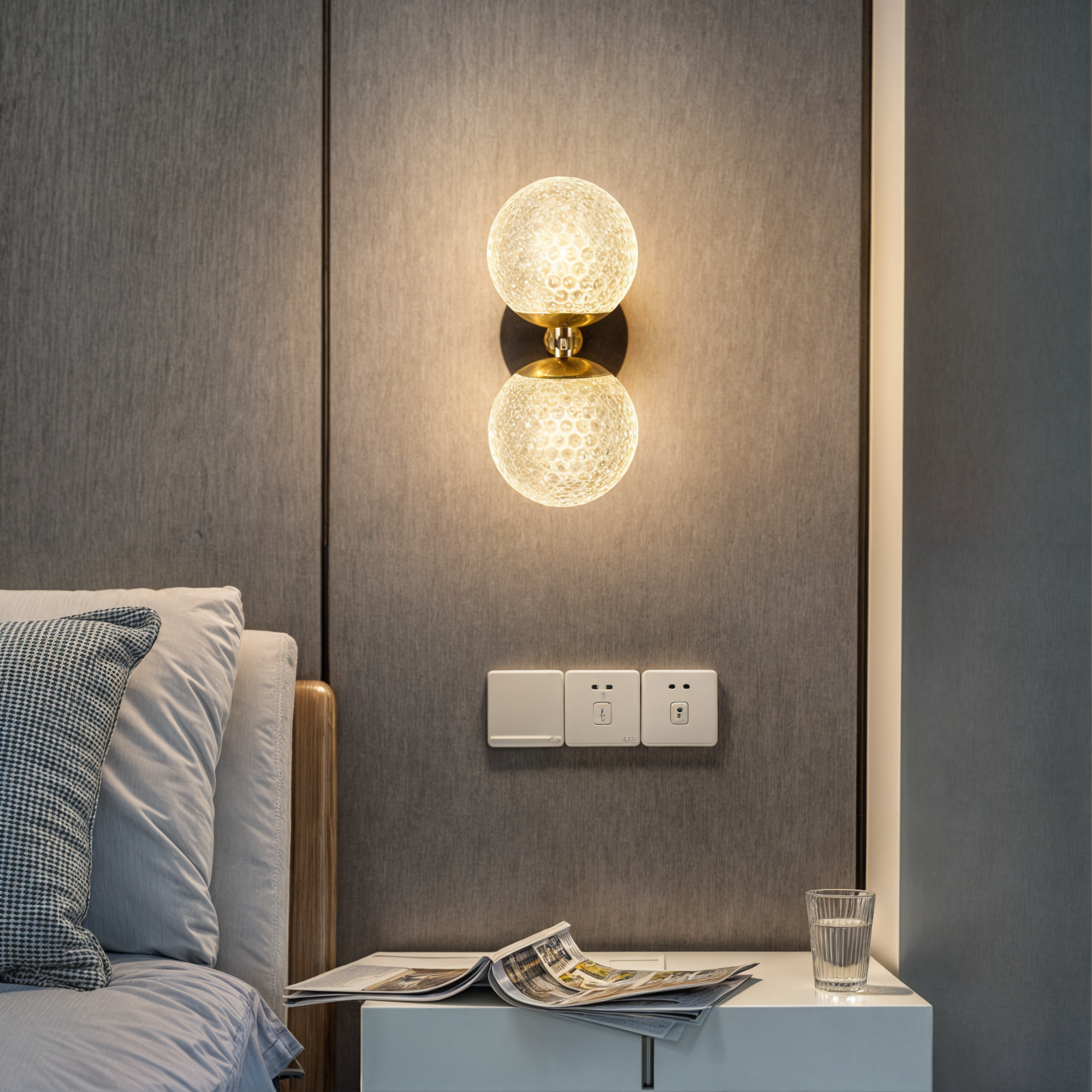 Lumi Blå | Applique murale moderne en cuivre – lumière chaude/froide – certifiée RoHS