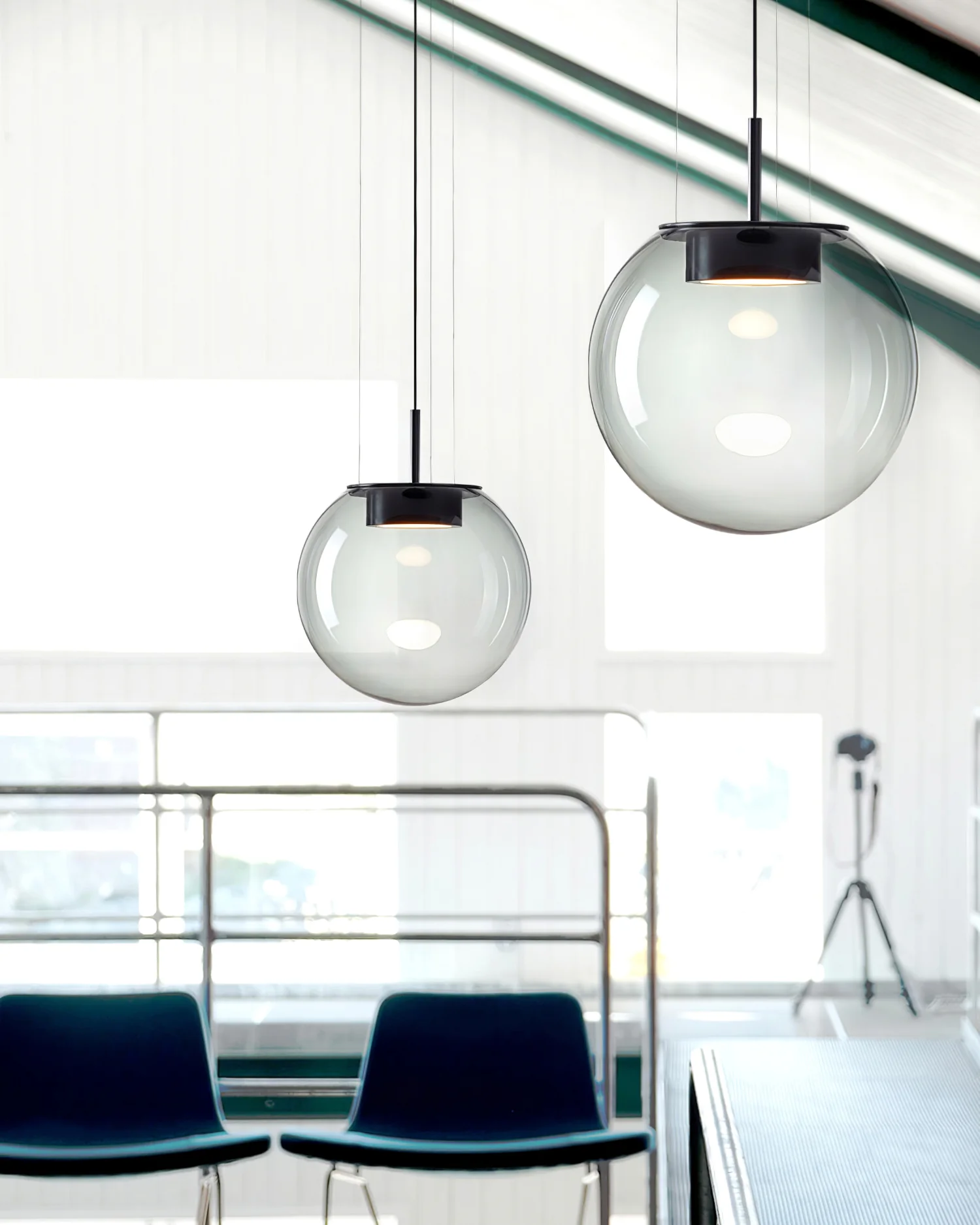 Brume Sol | Suspension LED moderne – abat-jour en verre – design luxueux