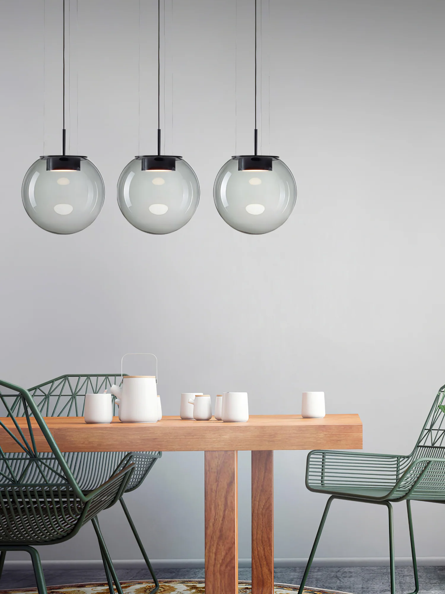 Brume Sol | Suspension LED moderne – abat-jour en verre – design luxueux