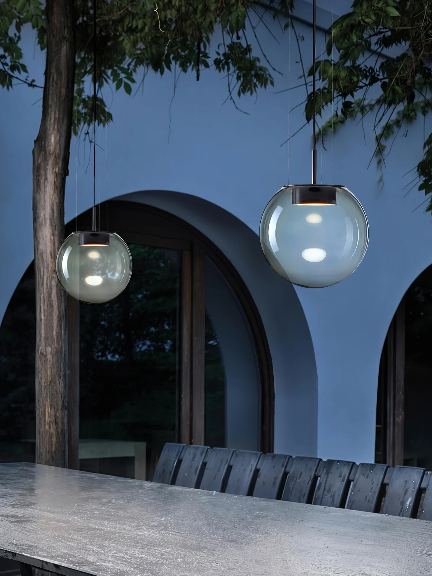Brume Sol | Suspension LED moderne – abat-jour en verre – design luxueux