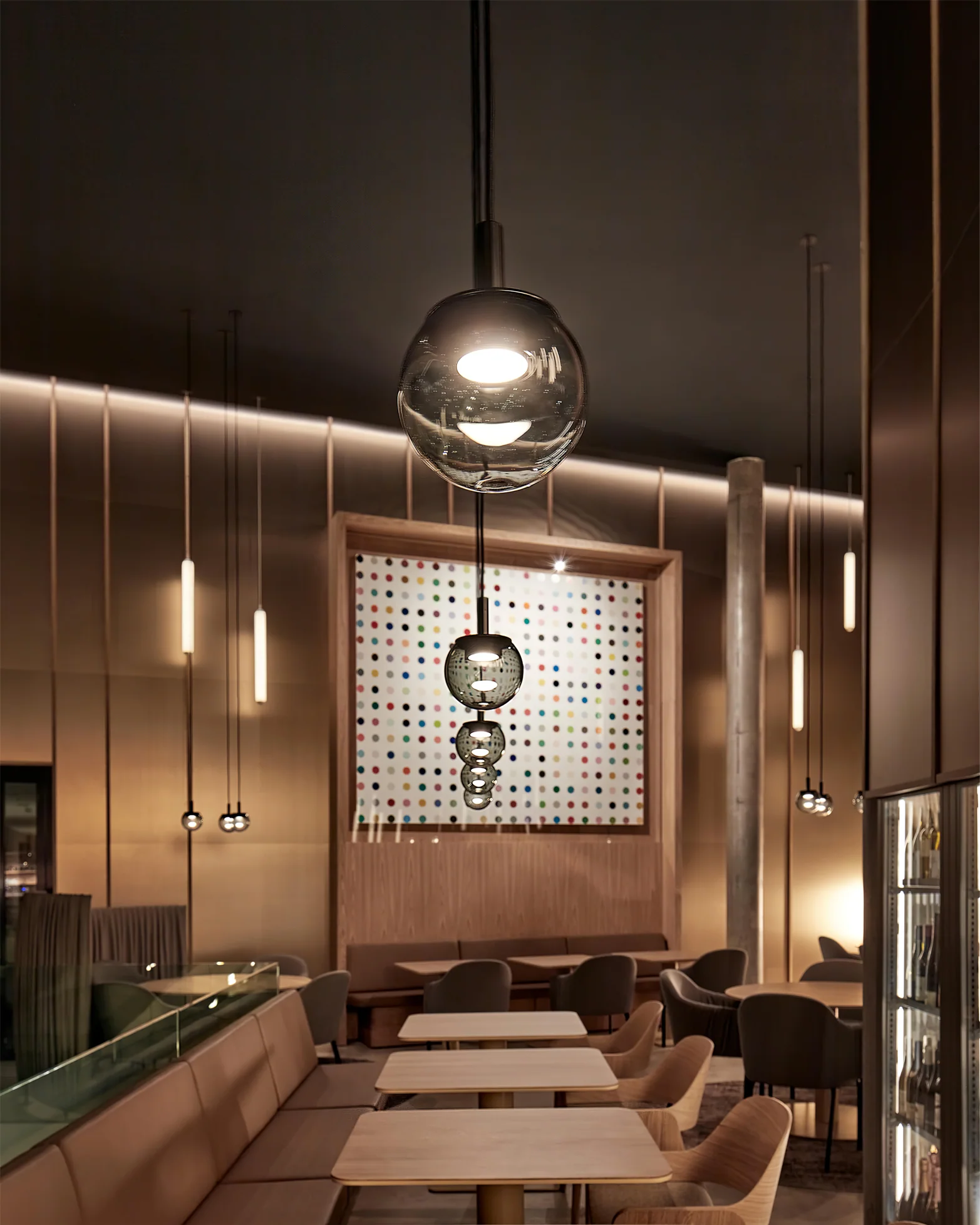 Brume Sol | Suspension LED moderne – abat-jour en verre – design luxueux