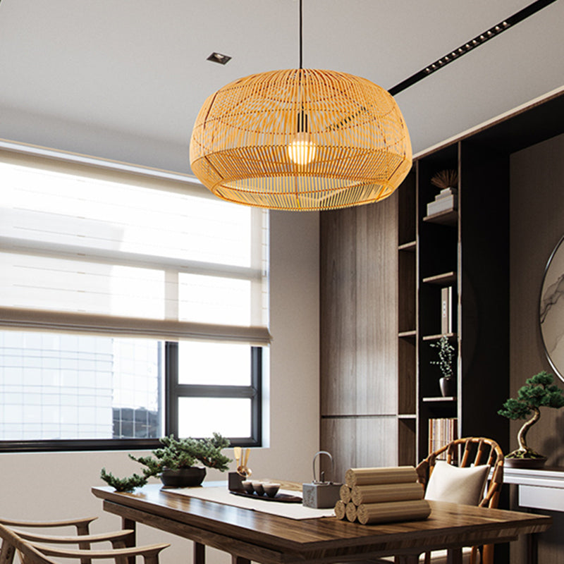 Vendin | Suspension en rotin – style contemporain – ampoule LED compatible