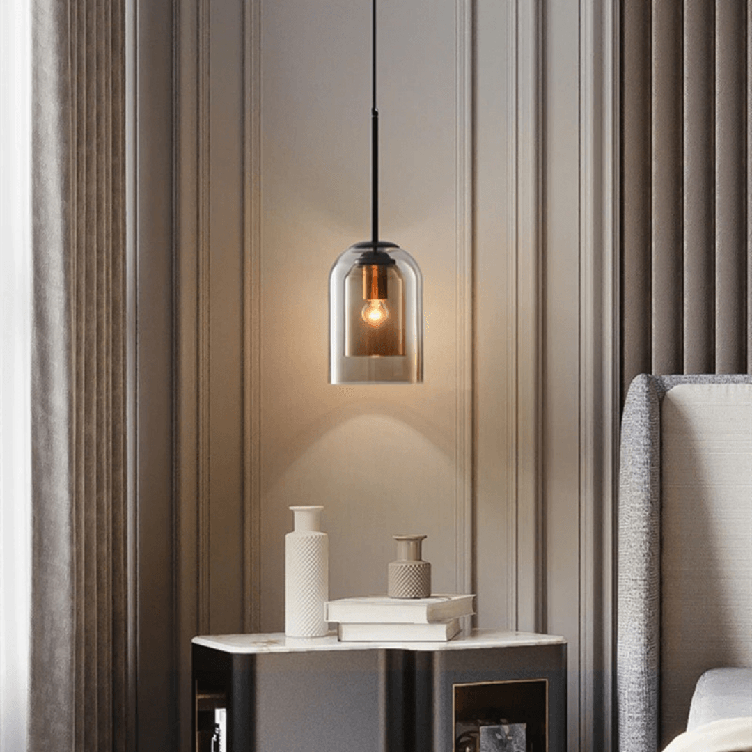 Hemkog | Suspension en verre - design minimaliste - chaîne ajustable