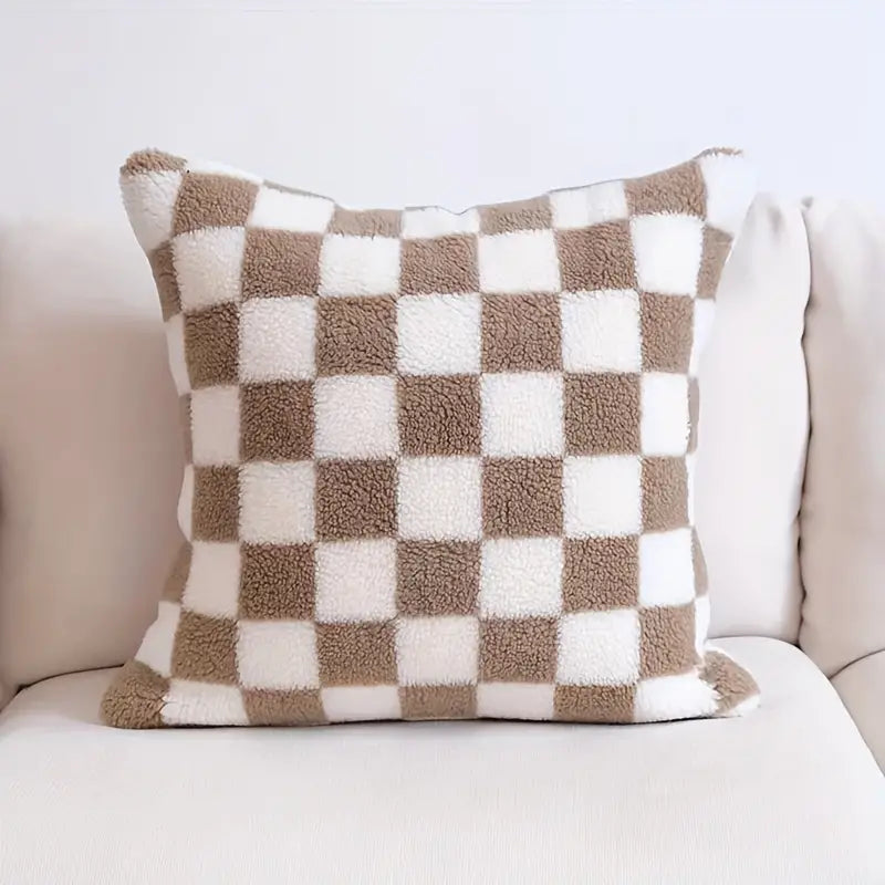 Housse de Coussin à Motif Vichy